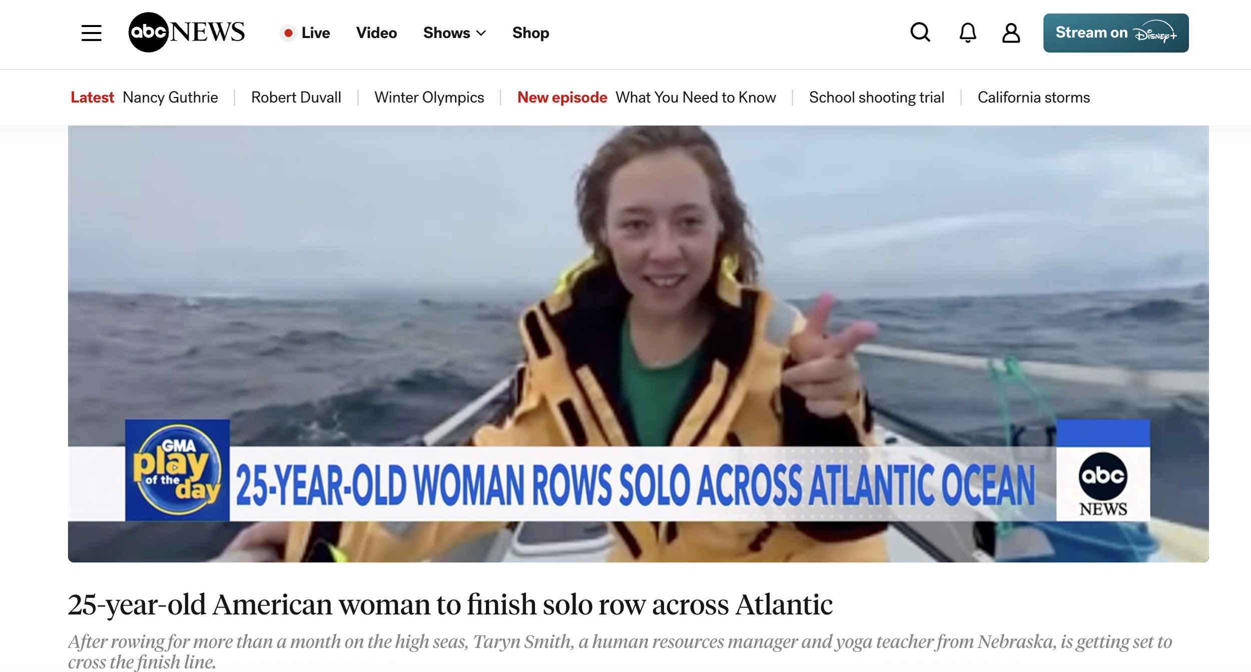 Taryn Smith on ABC News