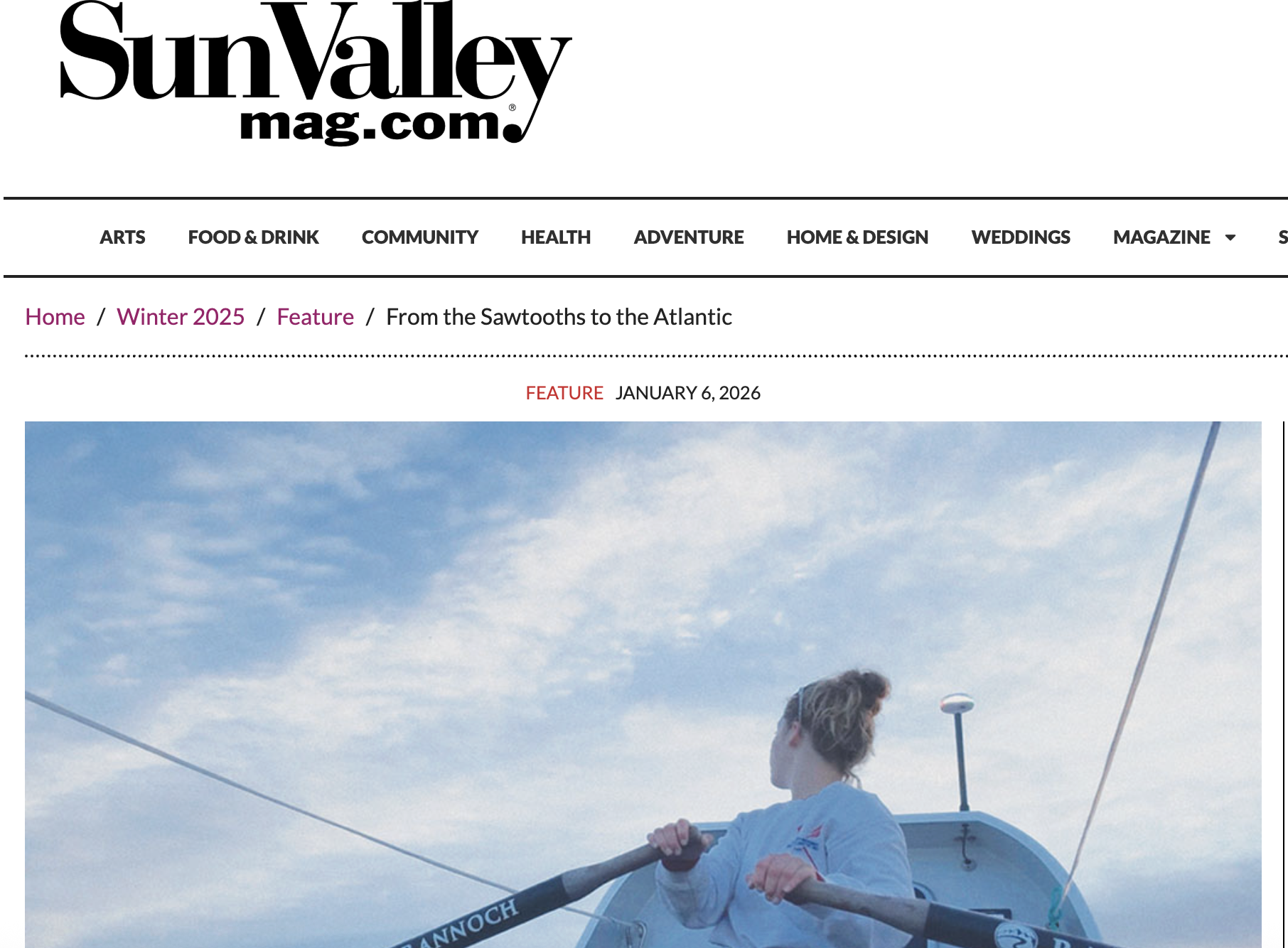 Taryn Smith, Former Redfish Lake Lodge employee speaks with Sun Valley Magazine about rowing across the Atlantic Ocean