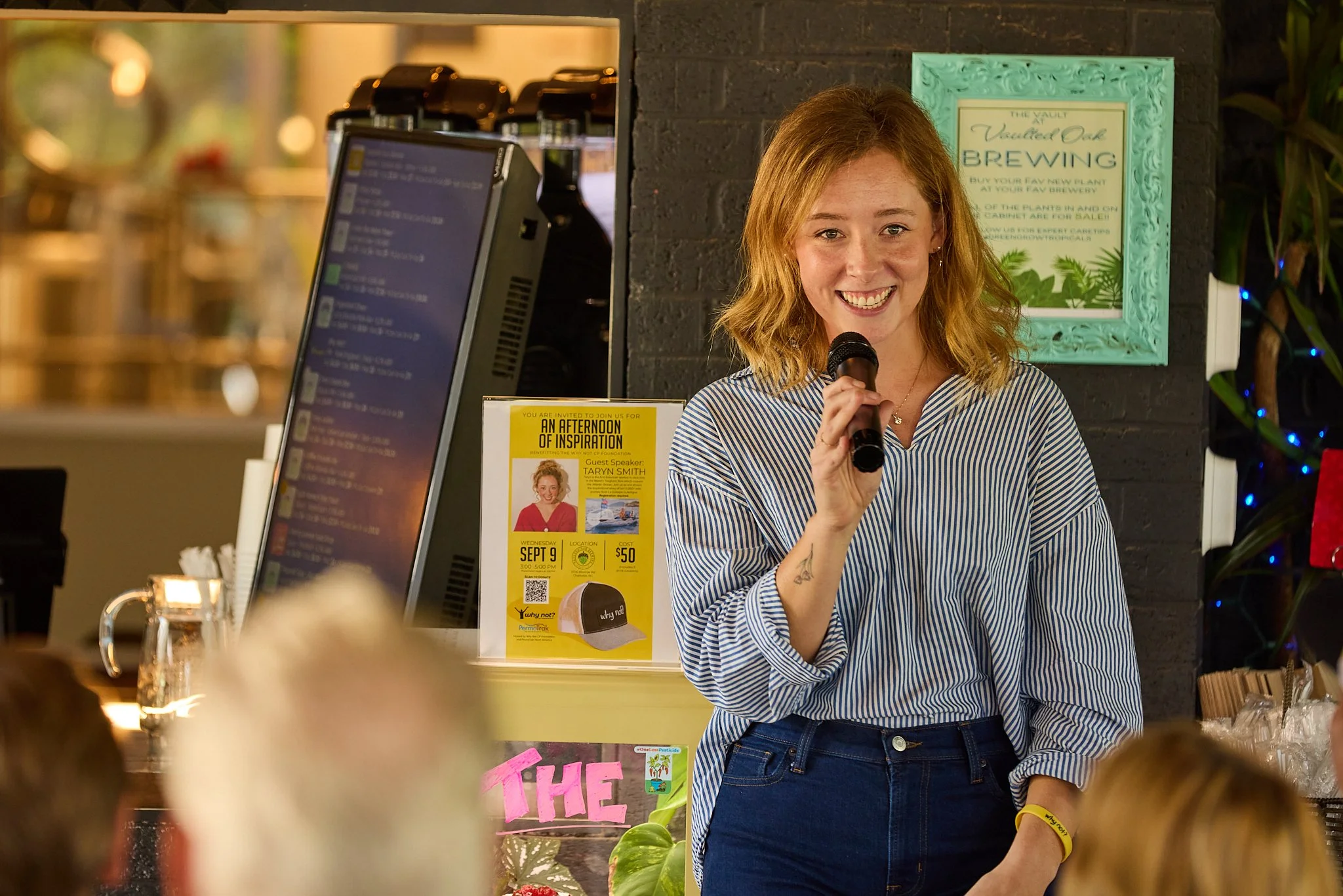 Taryn speaks at Why Not CP Foundation in Charlotte North Carolina
