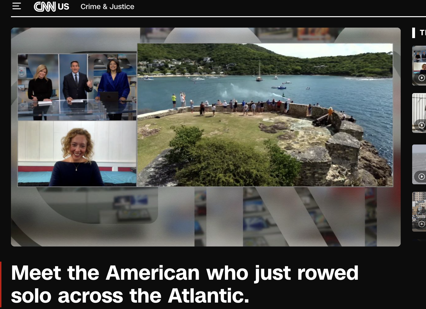 Taryn Smith speaks with CNN after her solo Atlantic Row.