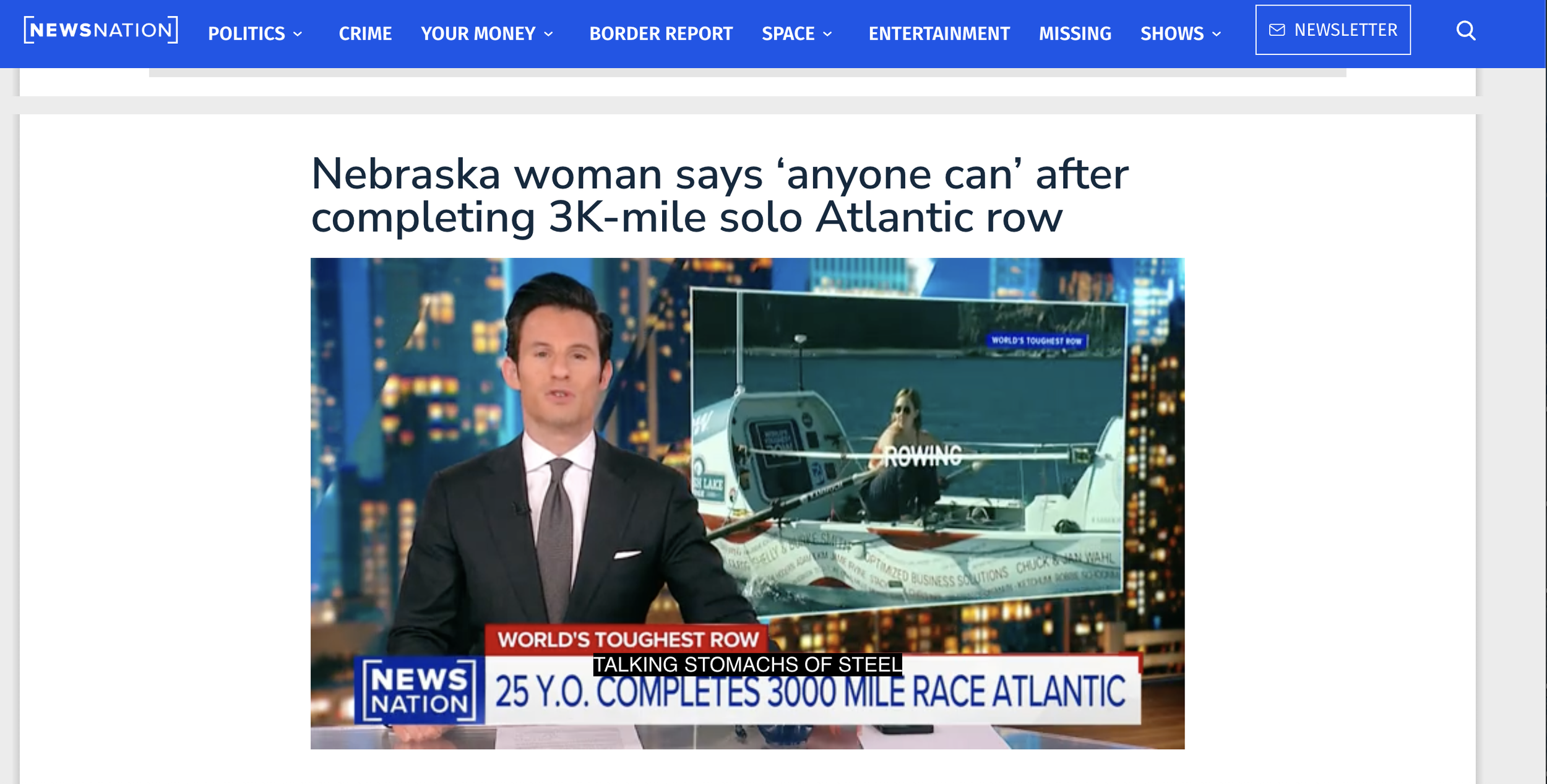 Taryn Smith speaks with News Nation about her Solo Atlantic Row