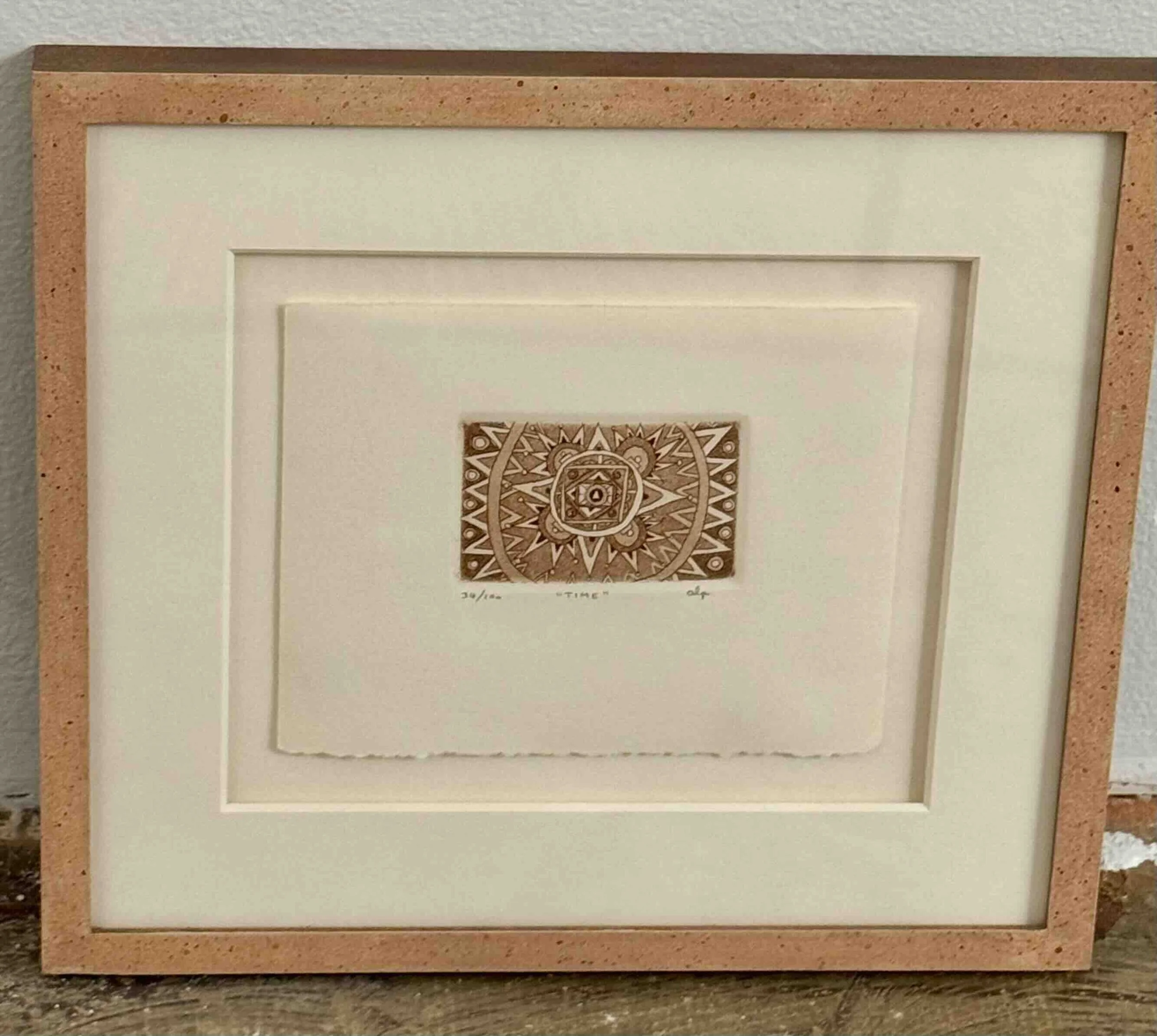 Framed Original Etching: "Time" by Alp