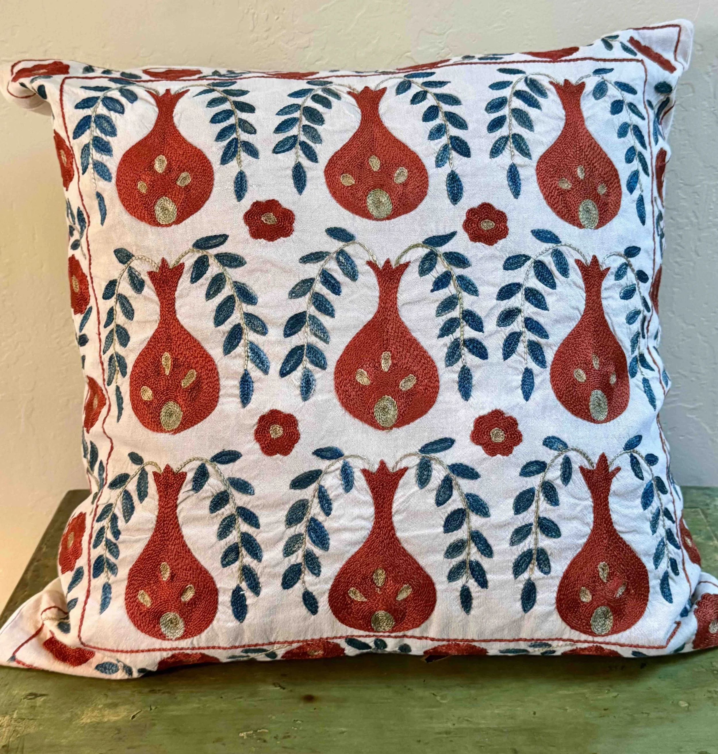 Pillows: Red Pomegranate Suzani