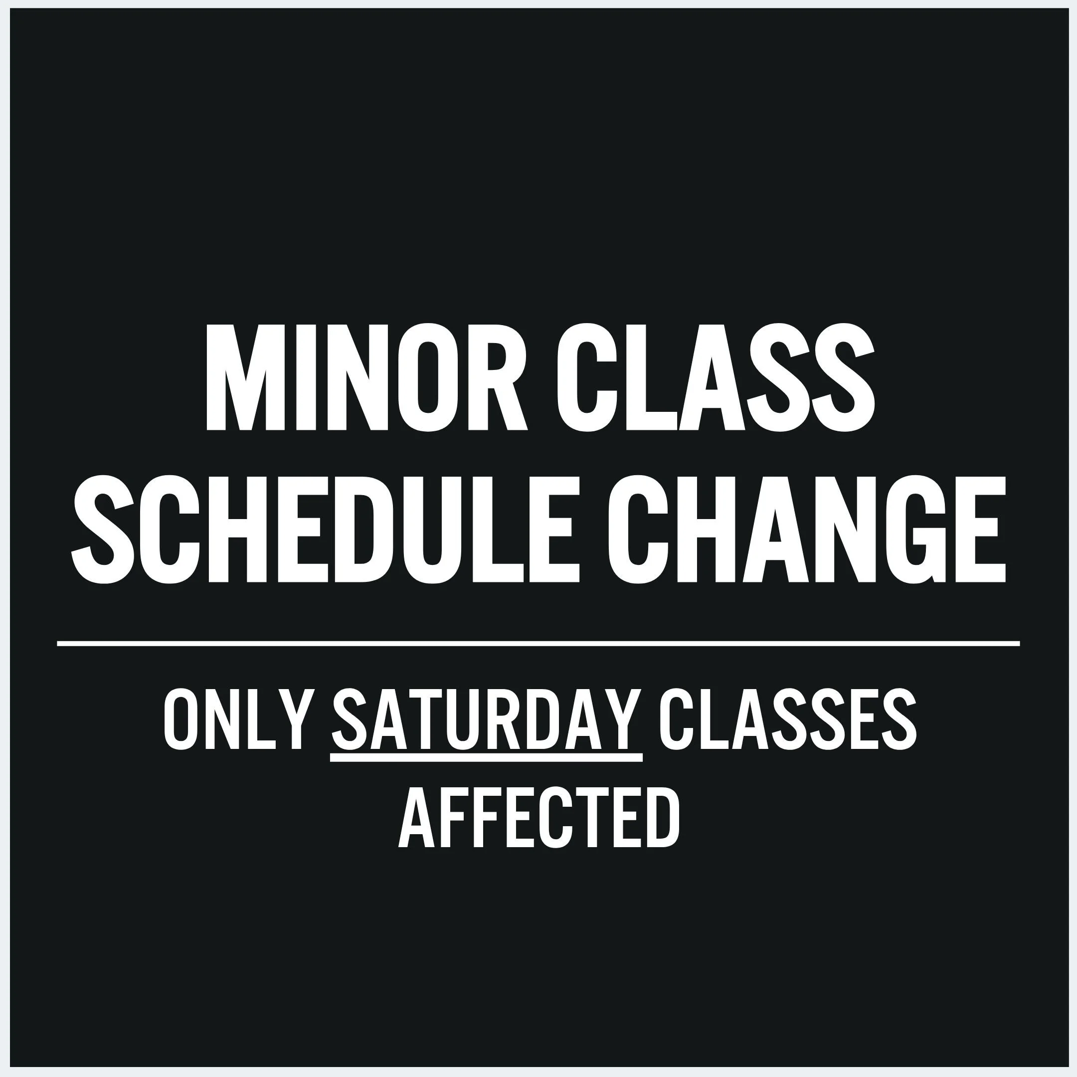 Testing Update &amp; Minor Schedule Change