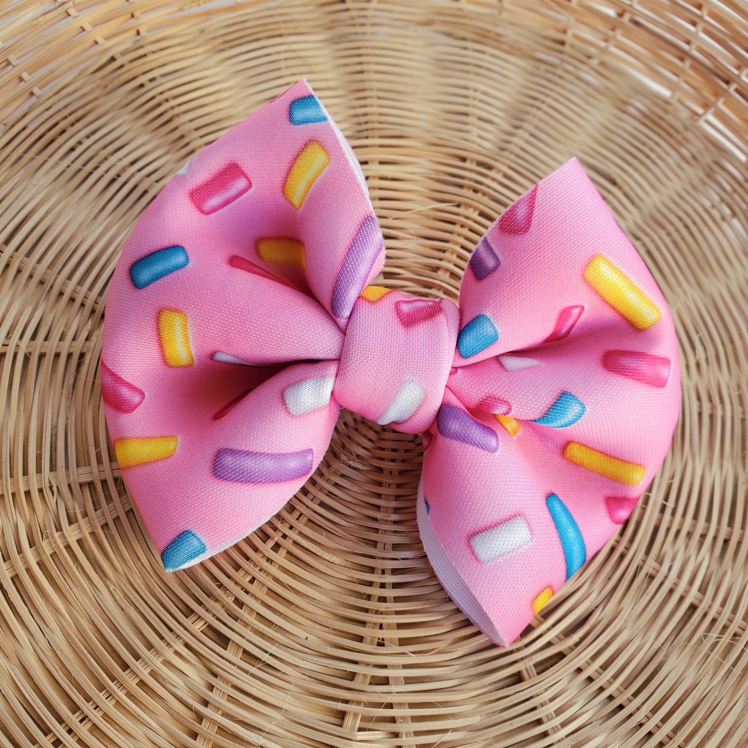 Pink Sprinkles Puff Bow