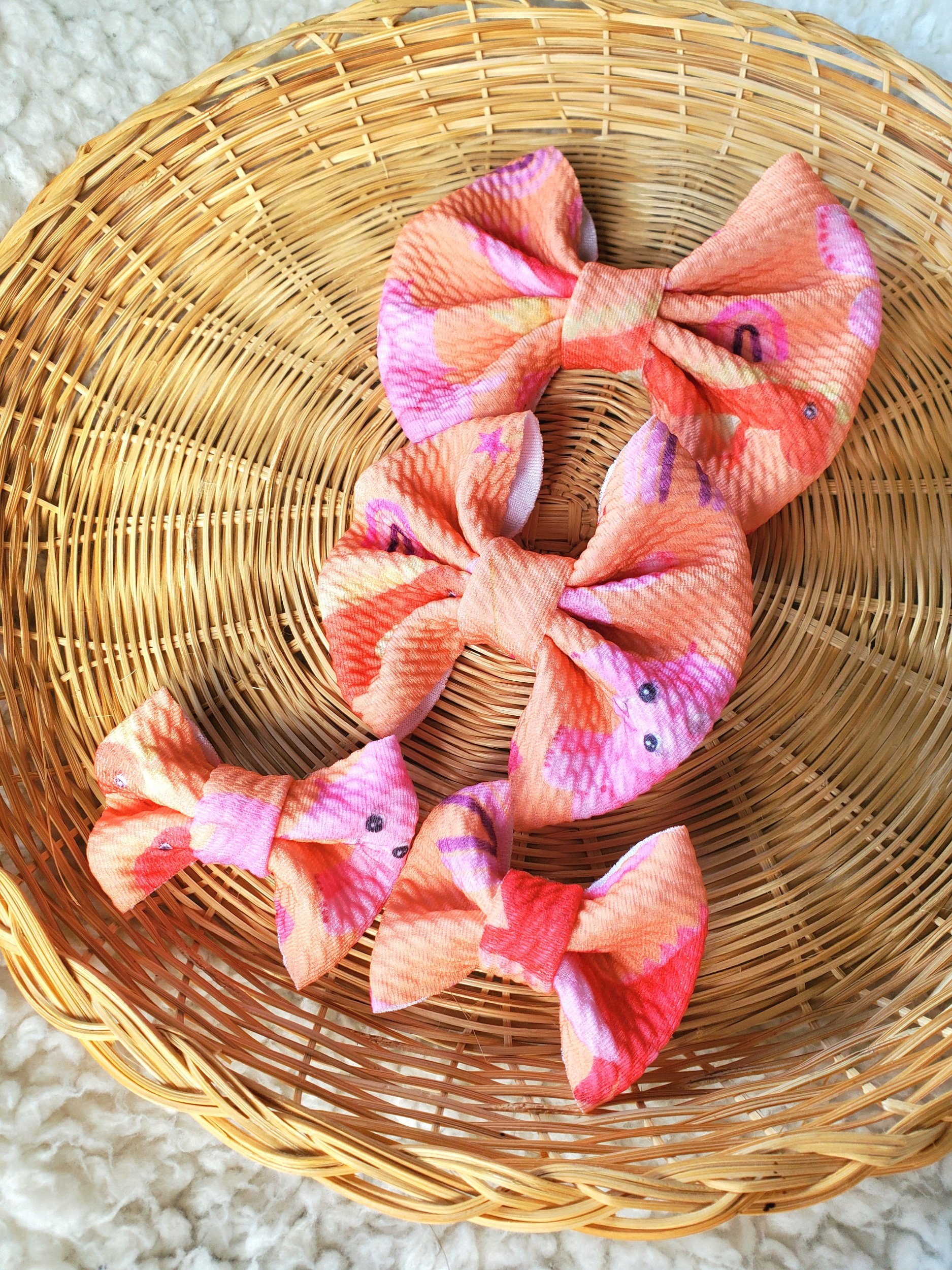 Orange + Pink Dinos Bow