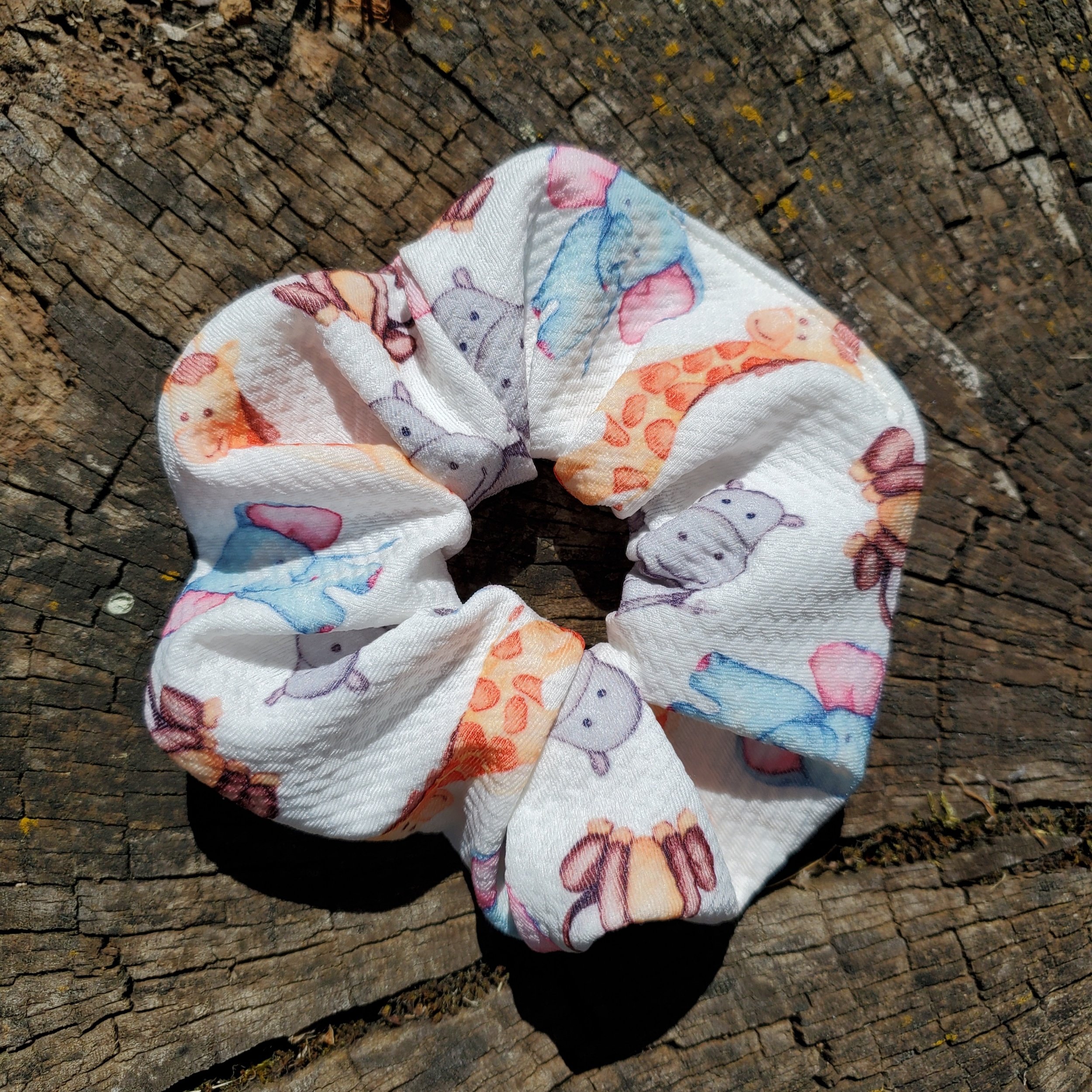 Baby Zoo Animals Scrunchie