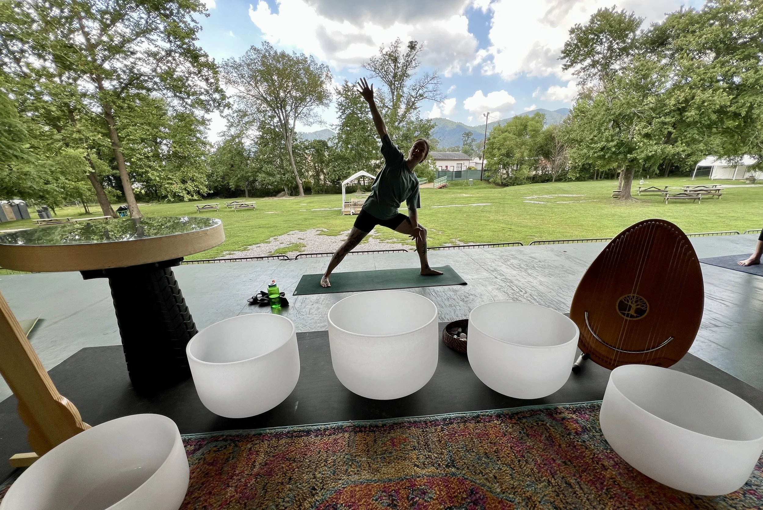Yoga &amp; Sound Bath in the Meadow at Pisgah Brewing