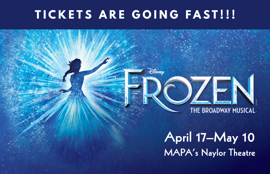 Princess with ice on blue background