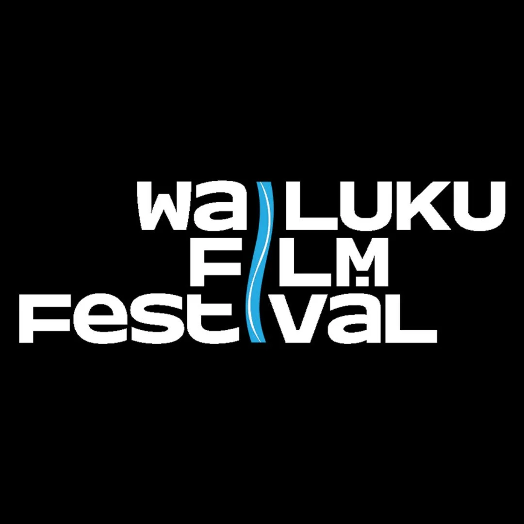 white letters on black background Wailuku Film Festival