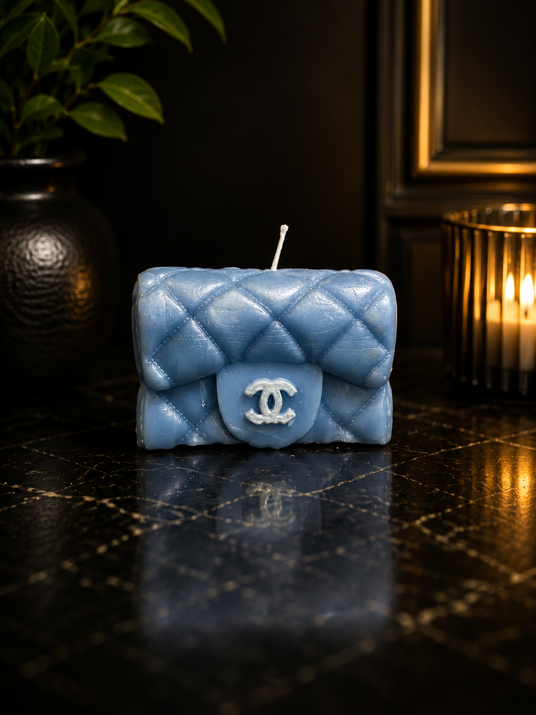 Blue  Lux CC Handbag Candle