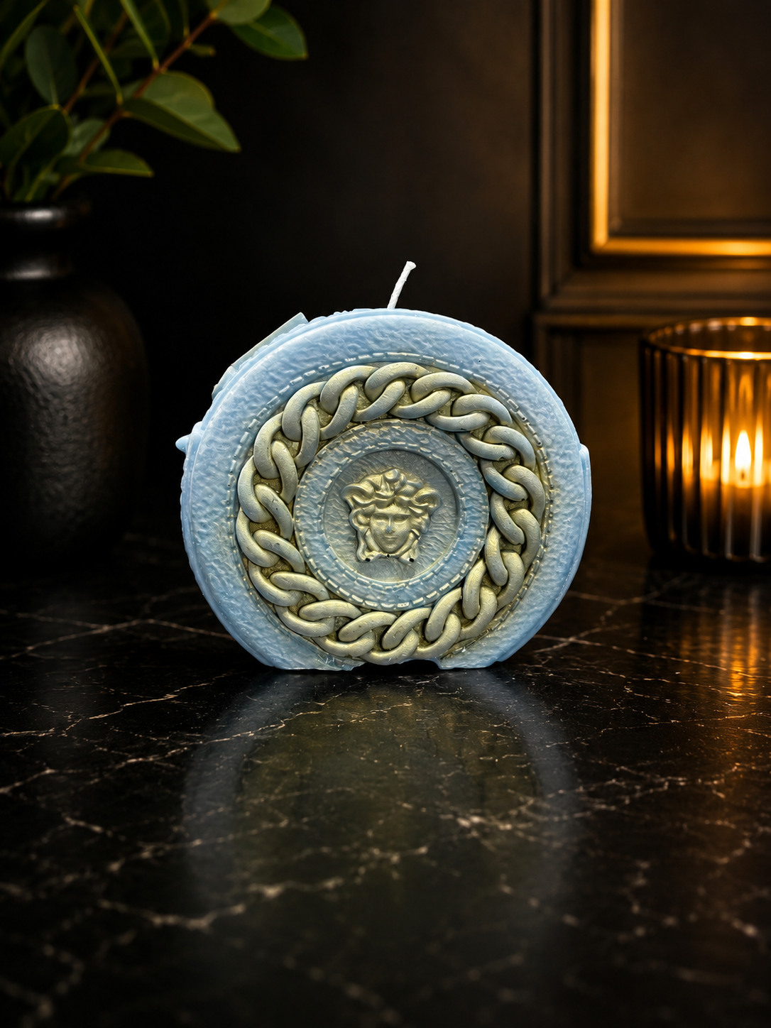 Versace Symbol Purse Blue