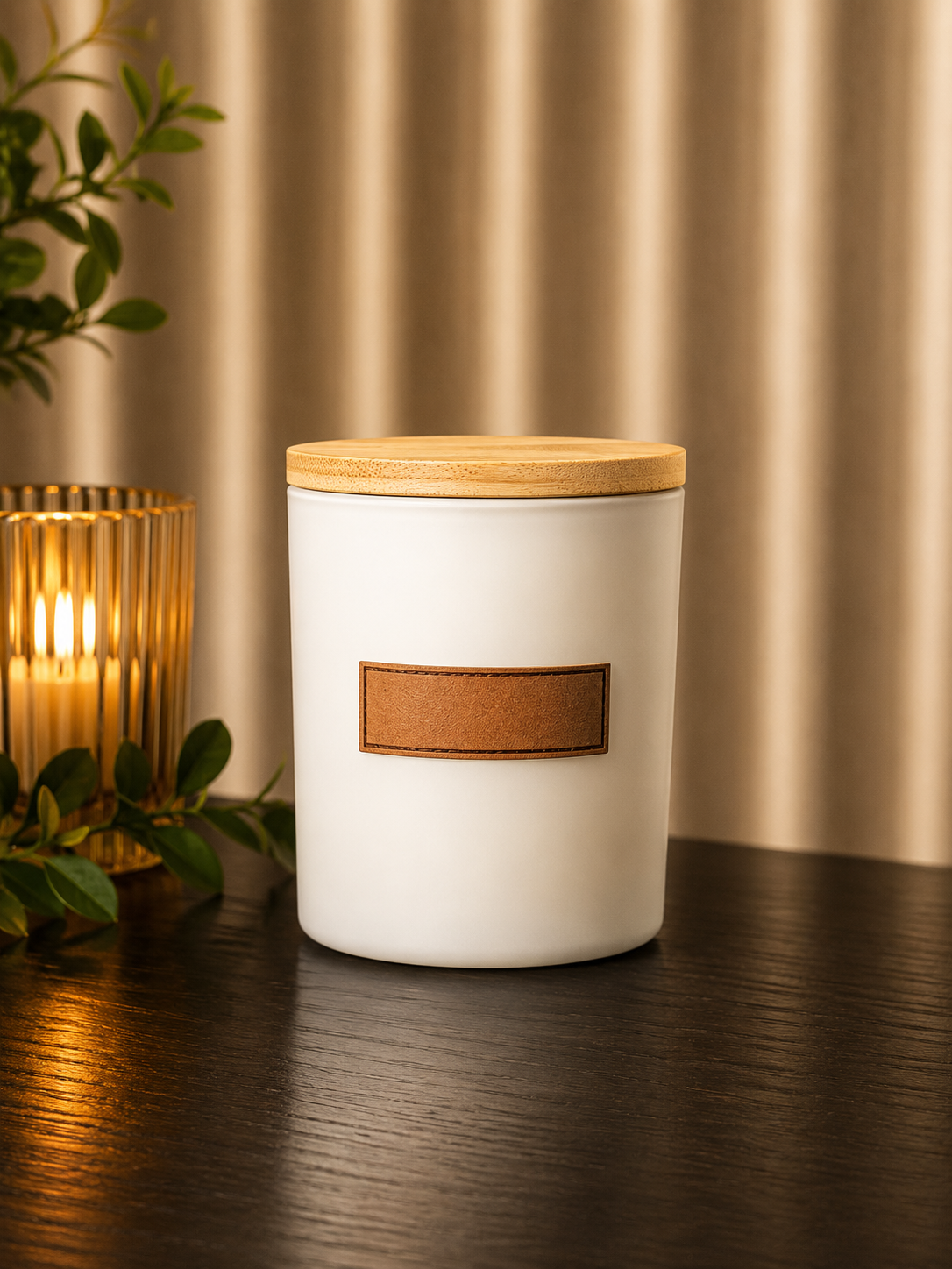 Elegant Ceramic Storage Jar with Bamboo Lid