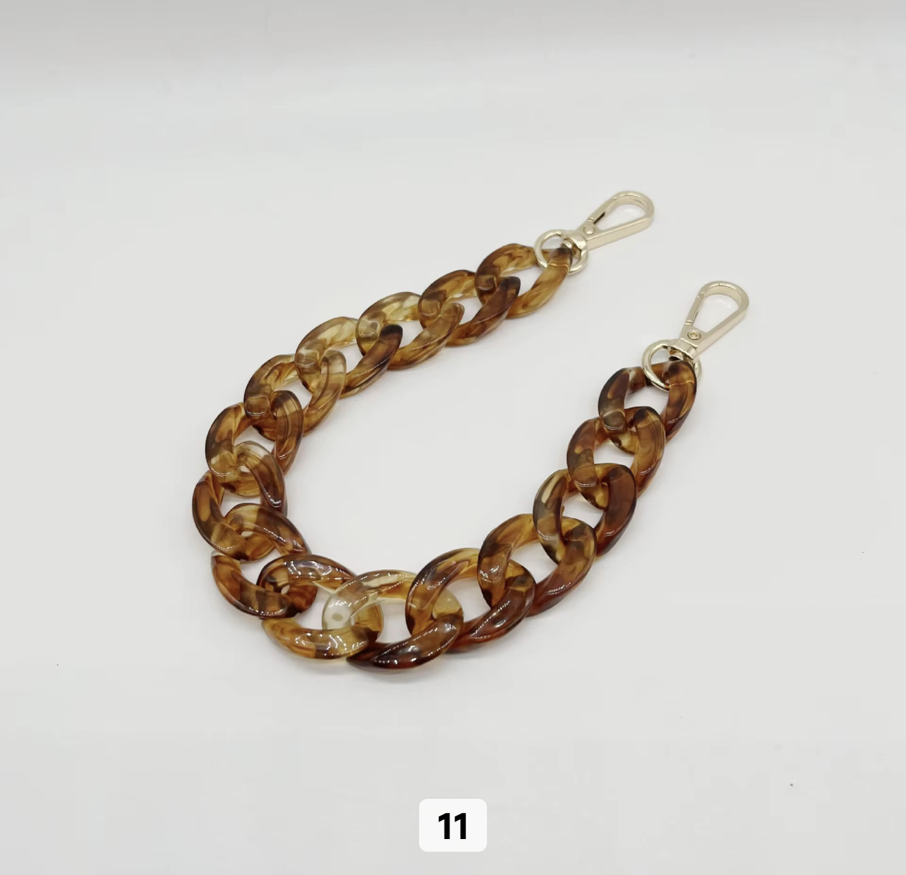 RW Chunky Tortoiseshell Acrylic Link Chain for Purses Mobile Phone Charm Necklace Strap Resin Plastic Bag Chain Accessories 11.png