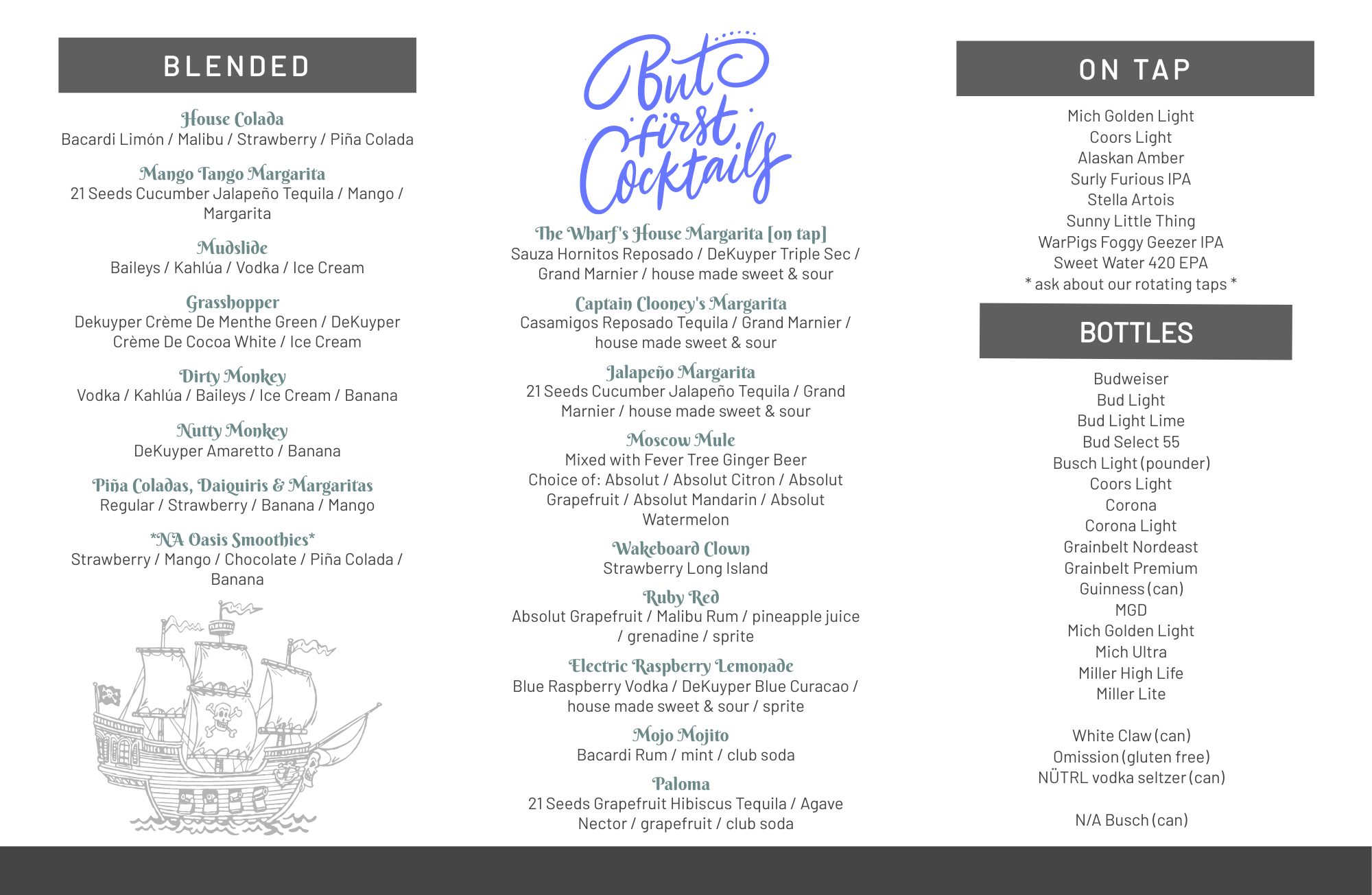 Drinks — The Wharf Home Page