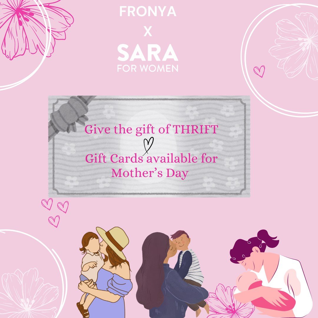 FRONYA X SARA for Women has gift certificates available for Mother's Day. Give the gift of  THRIFT!
 33173 First Ave, Mission Bc

#saraforwomen
#nonprofit
#abbotsfordbc
#missionbc
#womensupportingwomen
#thriftstore 
#Mothersday2024 
#mothersdaygift 
