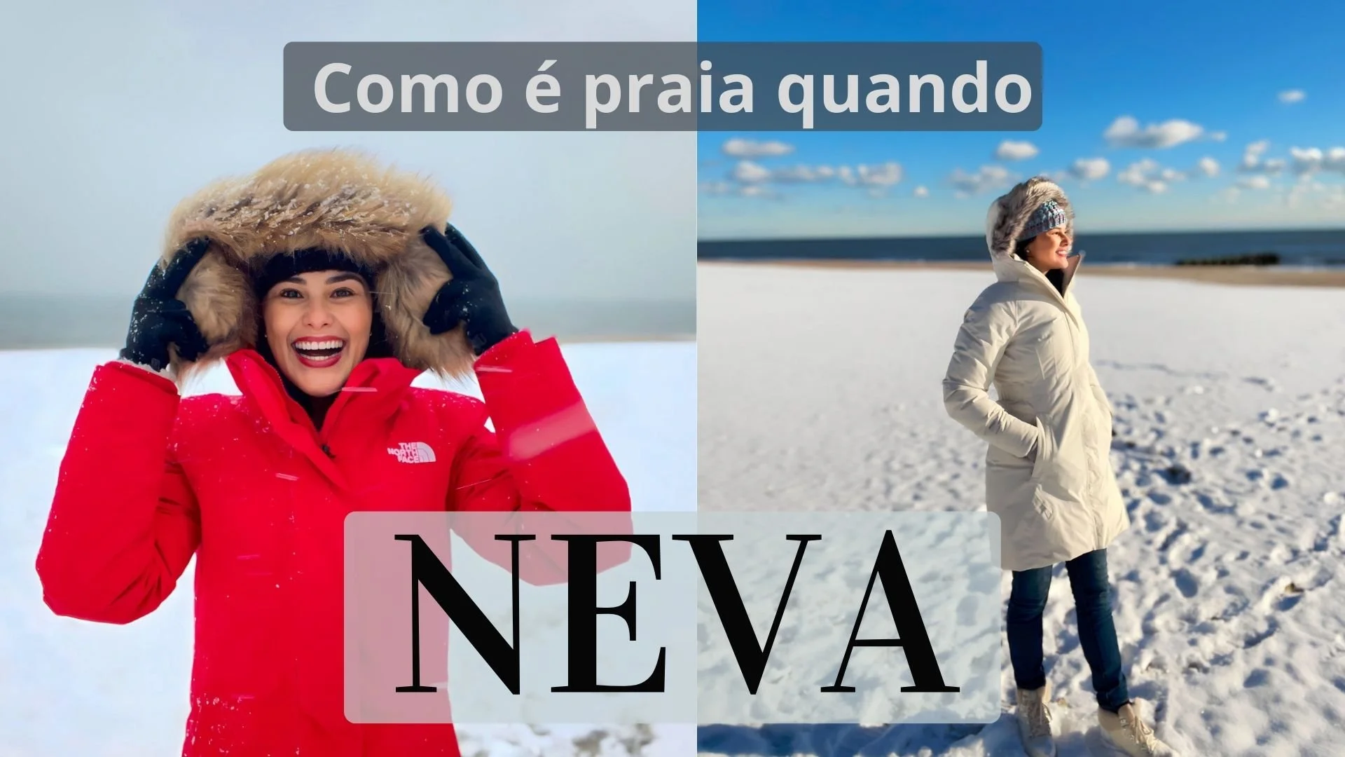 Como é a praia quando neva