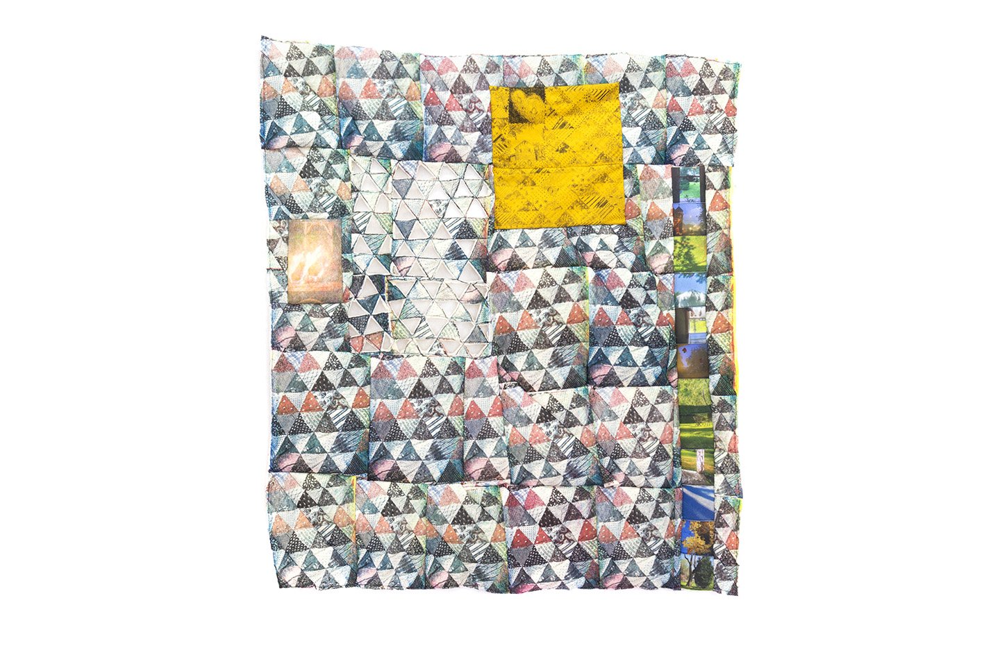 Summer Night, 2026, screenprint, lithograph, digital print, felt, 43 x 46 inches