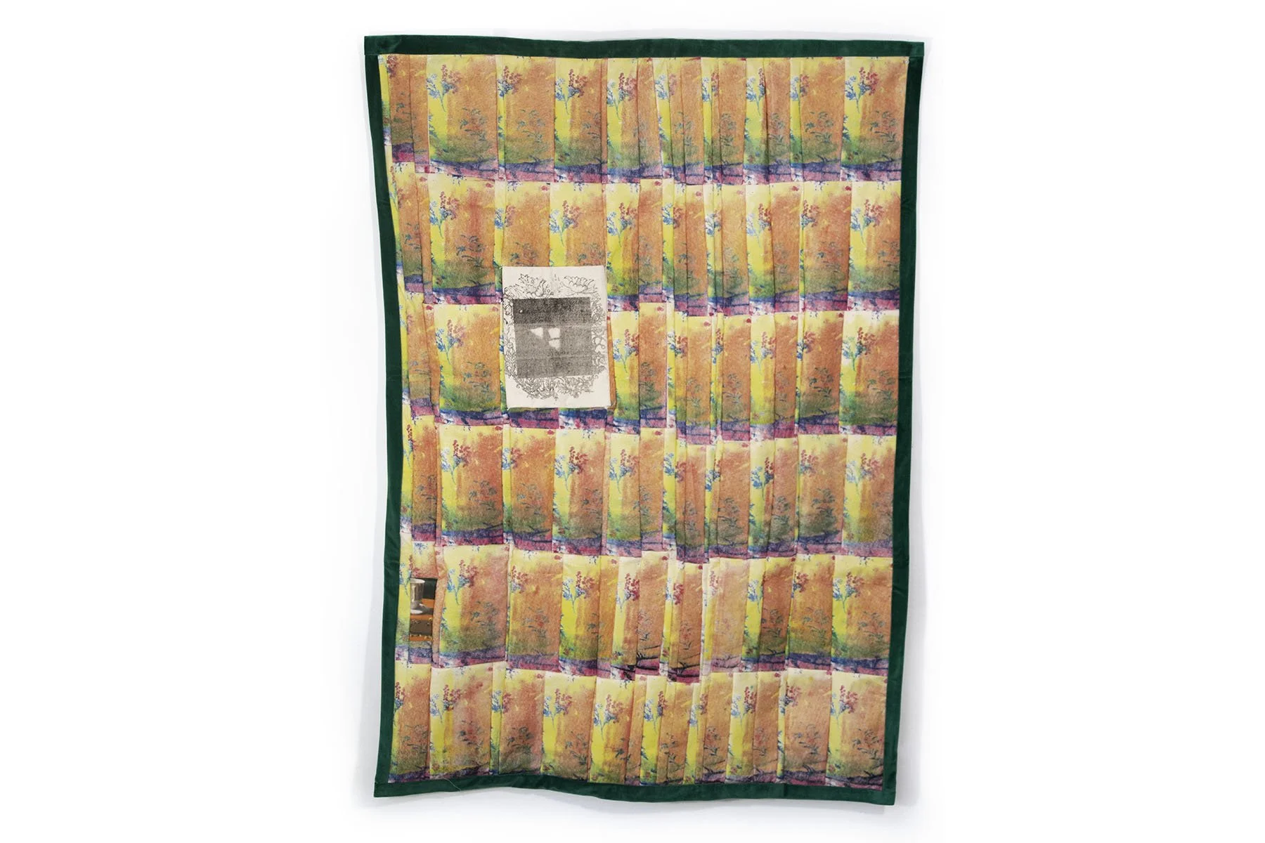 Lingering, 2025
Screenprint, polyester lithography, digital print, canvas, felt, velvet
41 x 56 inches
