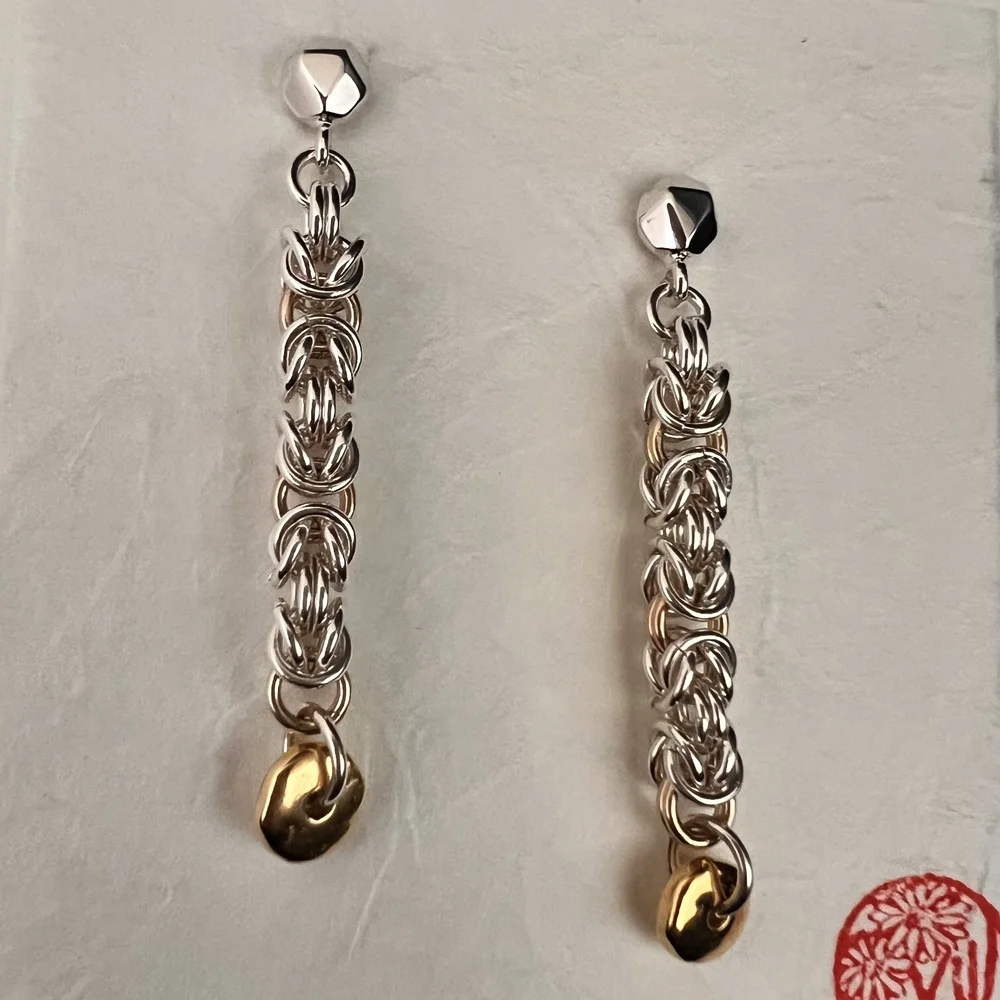 Byzantine Drop Earrings With 22K Gold Lentil Beads — Designs by Myriad