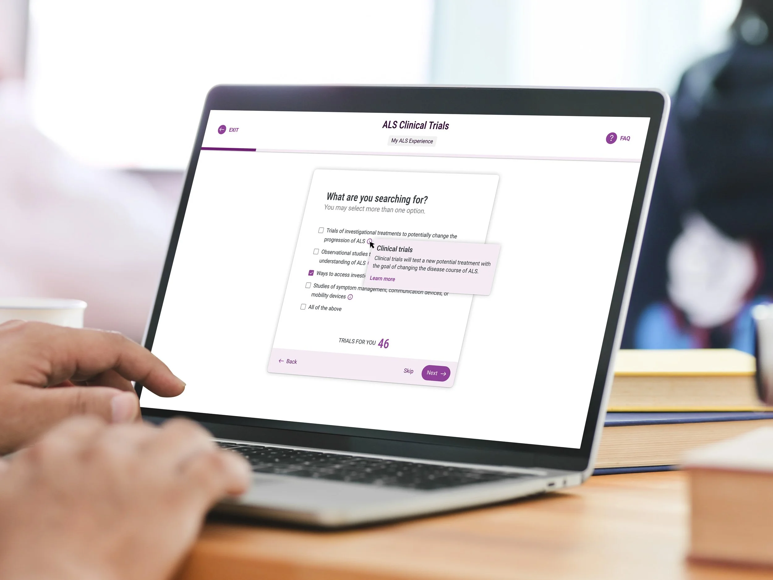 Clinical Trial Finder Process Mockup on a Laptop.jpg