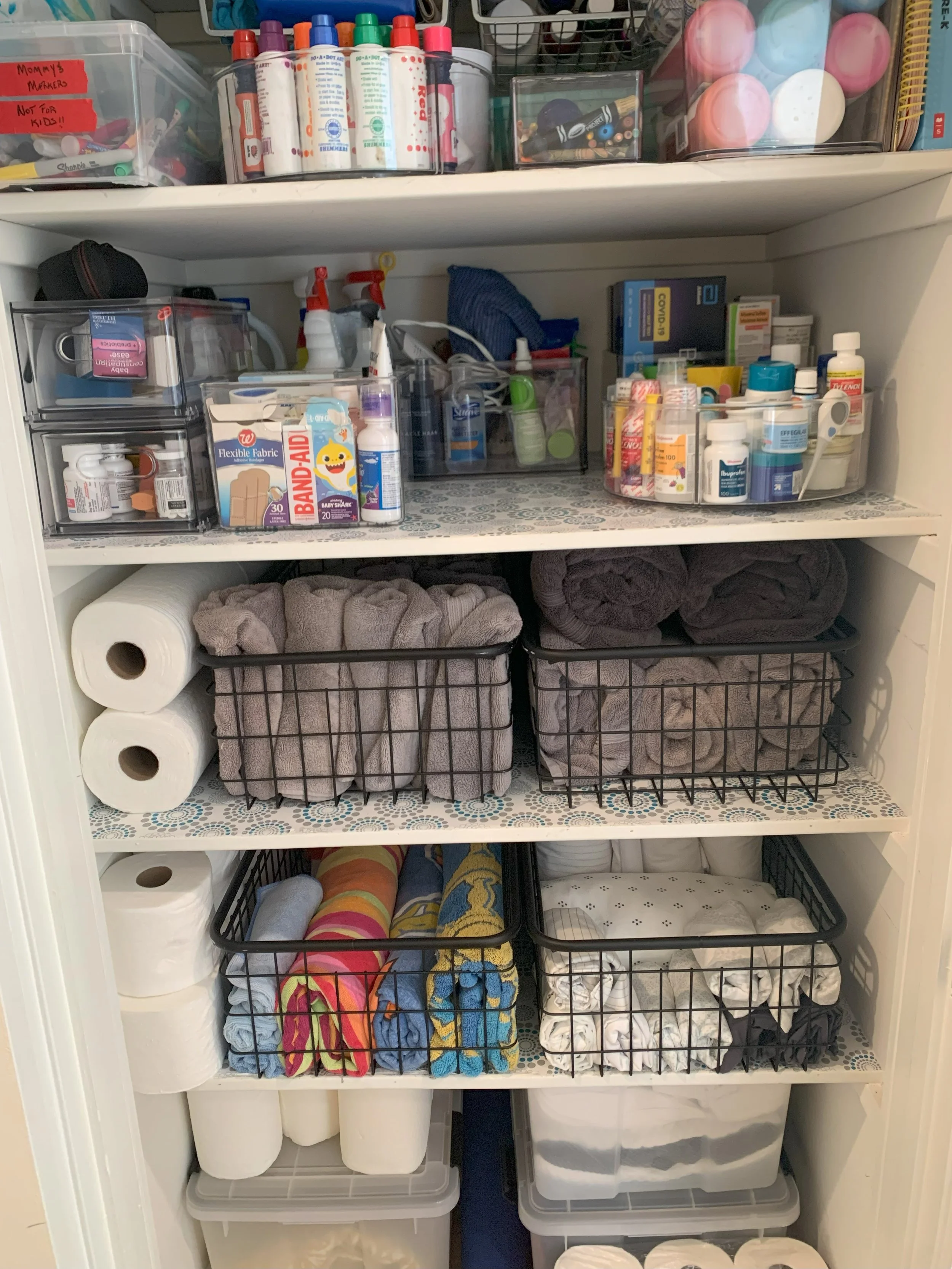 FOR DEEP CLOSETS, USE BINS
