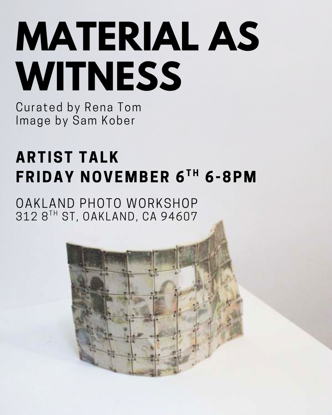 Artist Talk: Material As Witness