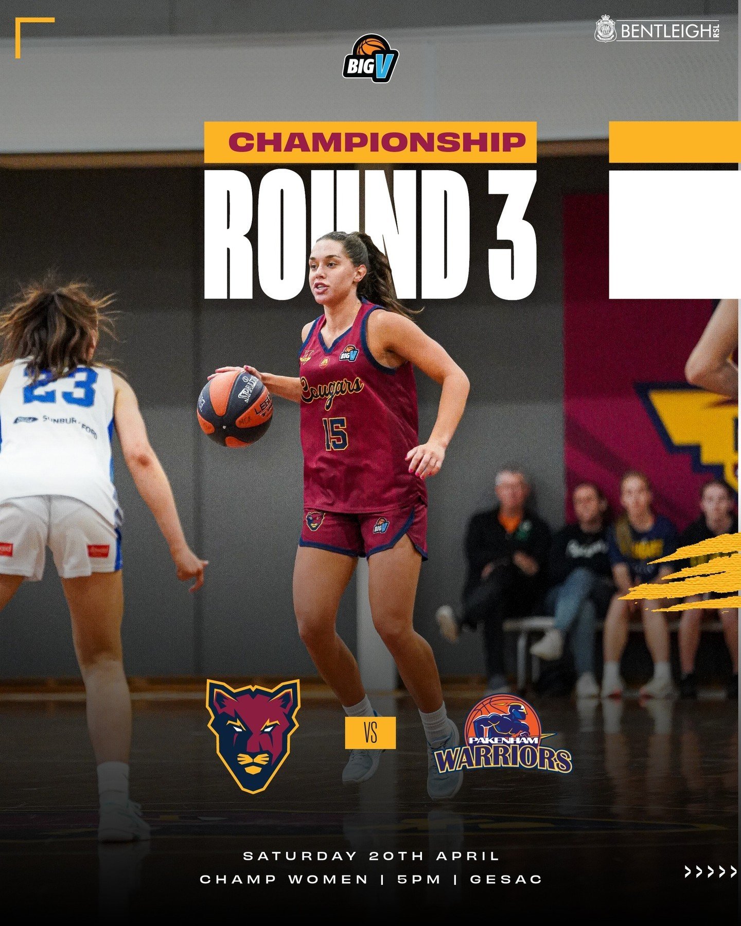 Big V Championship and Youth League⁠
⁠
Join us this weekend as our Championship Men, Women, and Youth League Men hit the court for another round of the @bigv_ball season! ⁠
⁠
It all starts on Saturday at 5pm as our Championship Women squad look to ge