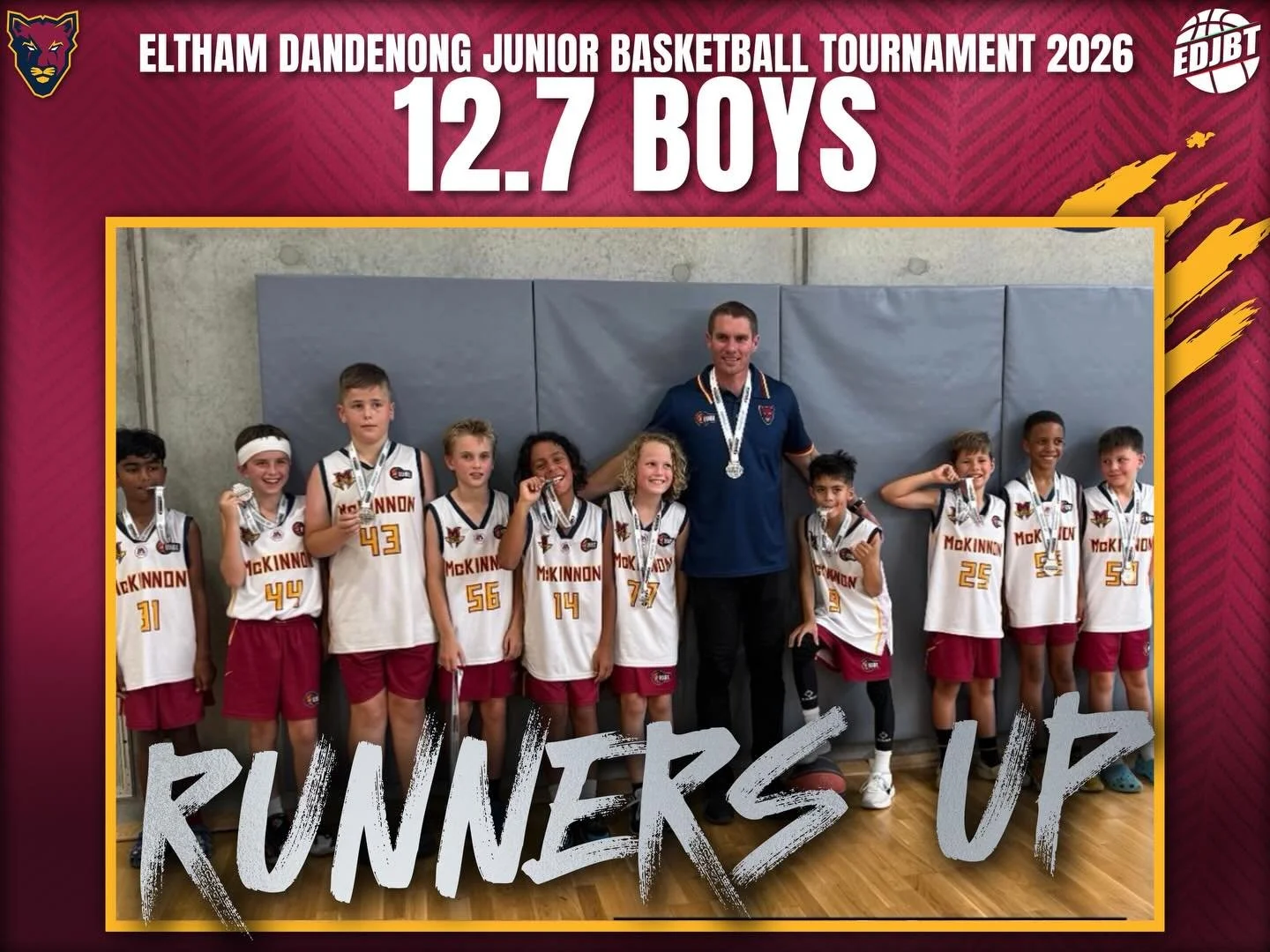 🥈RUNNERS UP!!

Congratulations to our U12.7 Boys on coming runners up in the EDJBT U12 Boys C4 Grand Final

#cougarpride🐾