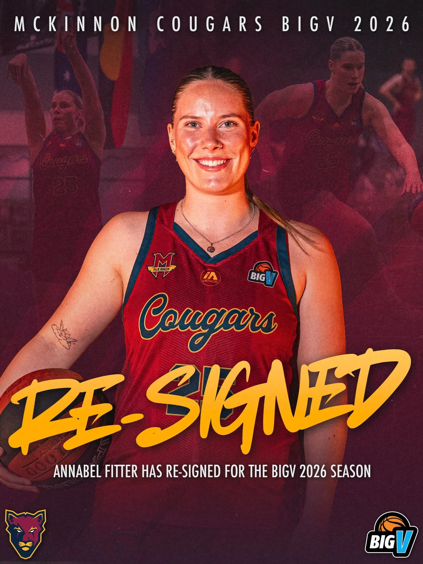 😃 MBA are pleased to announce that Annabel Fitter has re-signed with the McKinnon Cougars for the upcoming Big V Championship Women 2026 season.

📰 Read more on the MBA website