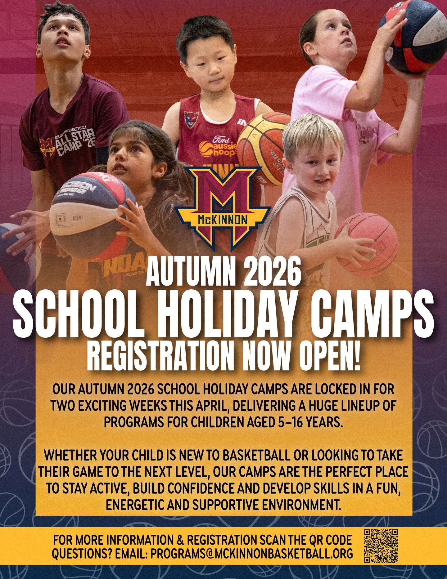 MBA&rsquo;s Autumn 2026 School Holiday Camps are locked in for two exciting weeks this April, delivering a huge lineup of programs for athletes aged 5&ndash;16 years. 🏀🔥

Whether your child is new to basketball or looking to take their game to the 