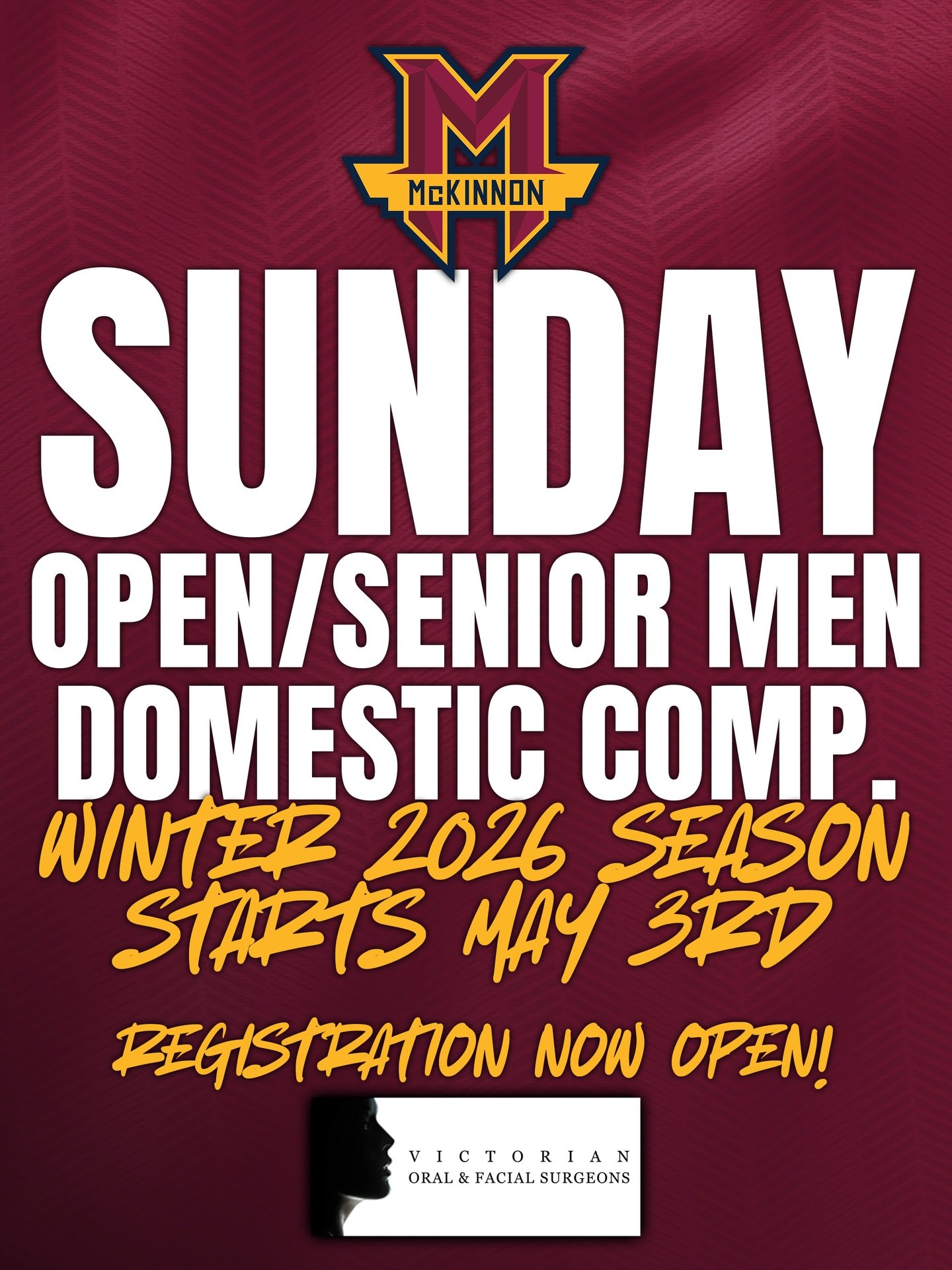 🏀 Get your team together and hit the court this winter. Registrations are now open for McKinnon Basketball&rsquo;s Sunday Open and Senior Men Domestic Competitions, with the Winter 2026 season tipping off on May 3rd!

📱 Registration: https://tinyur