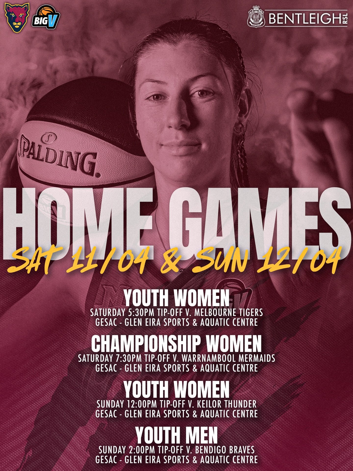 🏀 Round 2 for our Championship teams and Round 4 for our Youth program, with a full weekend of action ahead.

Saturday night sees our Youth Men and Championship Men hit the road to take on Wyndham at Eagle Stadium, with tip-offs at 5:30pm and 7:30pm