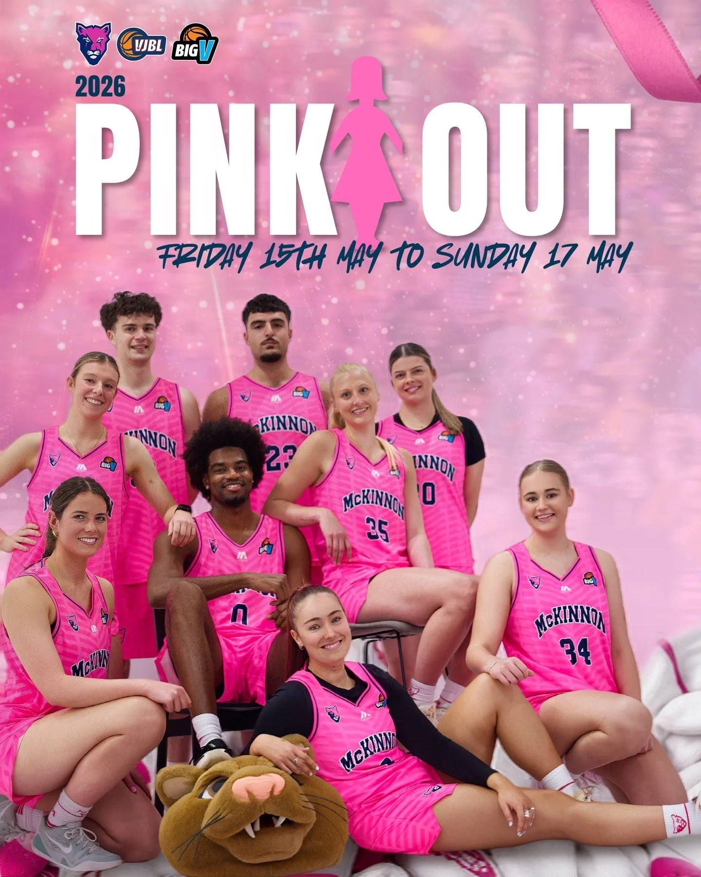 💖 2026 PINK OUT is coming!!

Friday 15th to Sunday 16th May the McKinnon Cougars go PINK to raise funds and awareness for @bcnapinklady 

🧦 Pre-Order your PINK COUGARS Merch
🧁 Buy a @bakersdelight PINK BUN
📝 Play BCNA BIGV BINGO