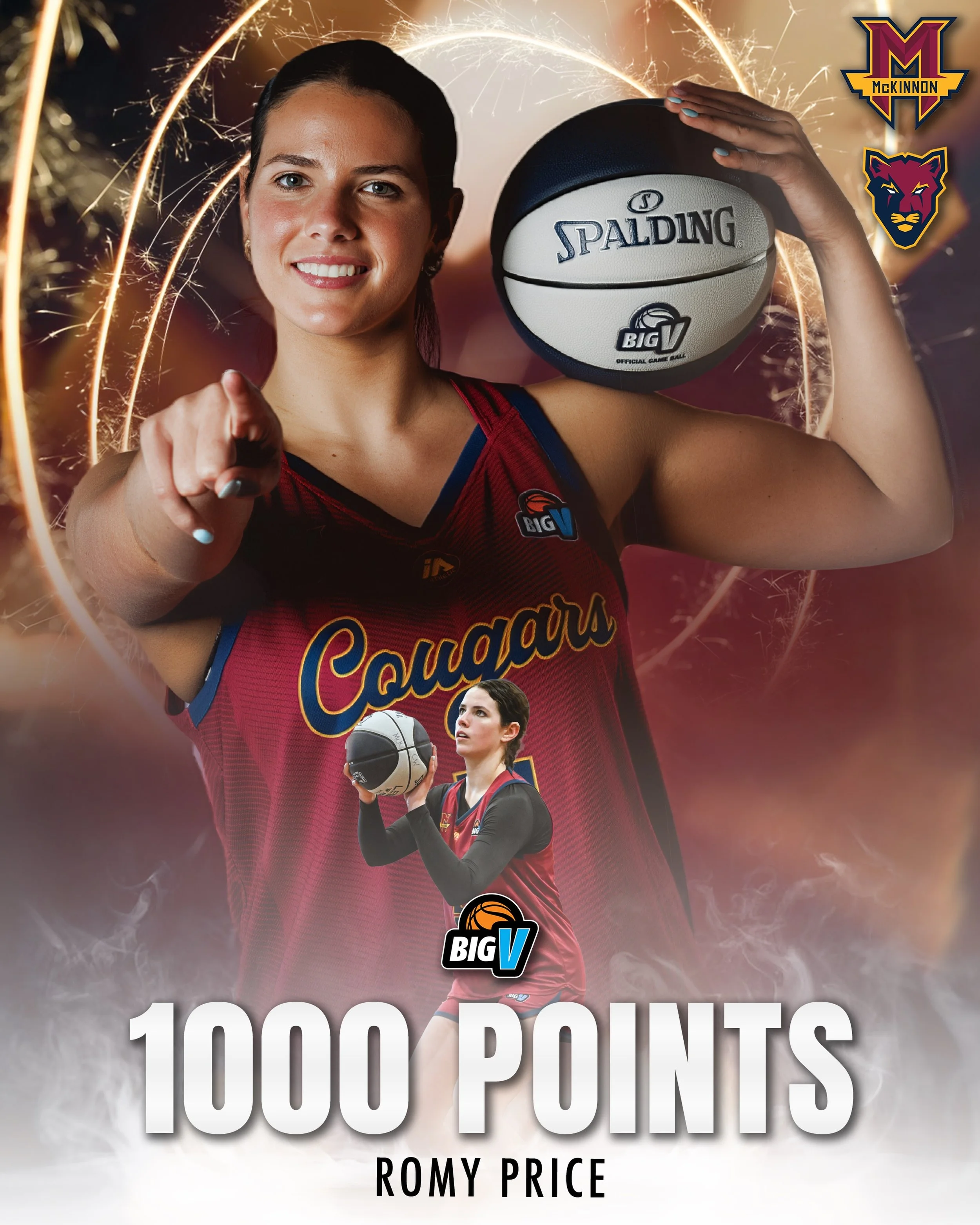 👏 Congratulations to Romy Price on reaching the 1️⃣0️⃣0️⃣0️⃣ point milestone in Big V recently!

#CougarPride 🐾