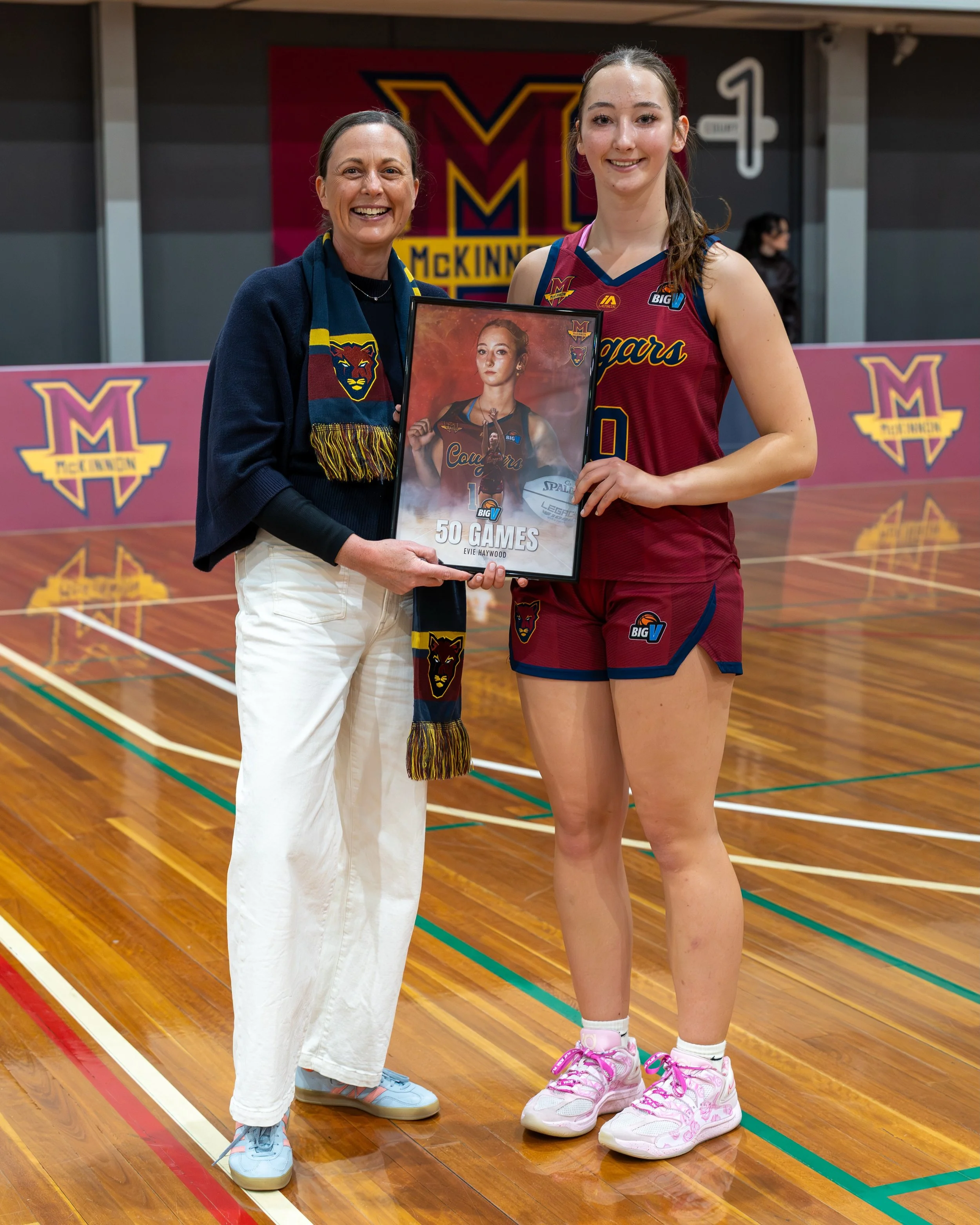 👏 Congratulations to Evie Haywood on reaching the 5️⃣0️⃣ game milestone in Big V!

#CougarPride 🐾