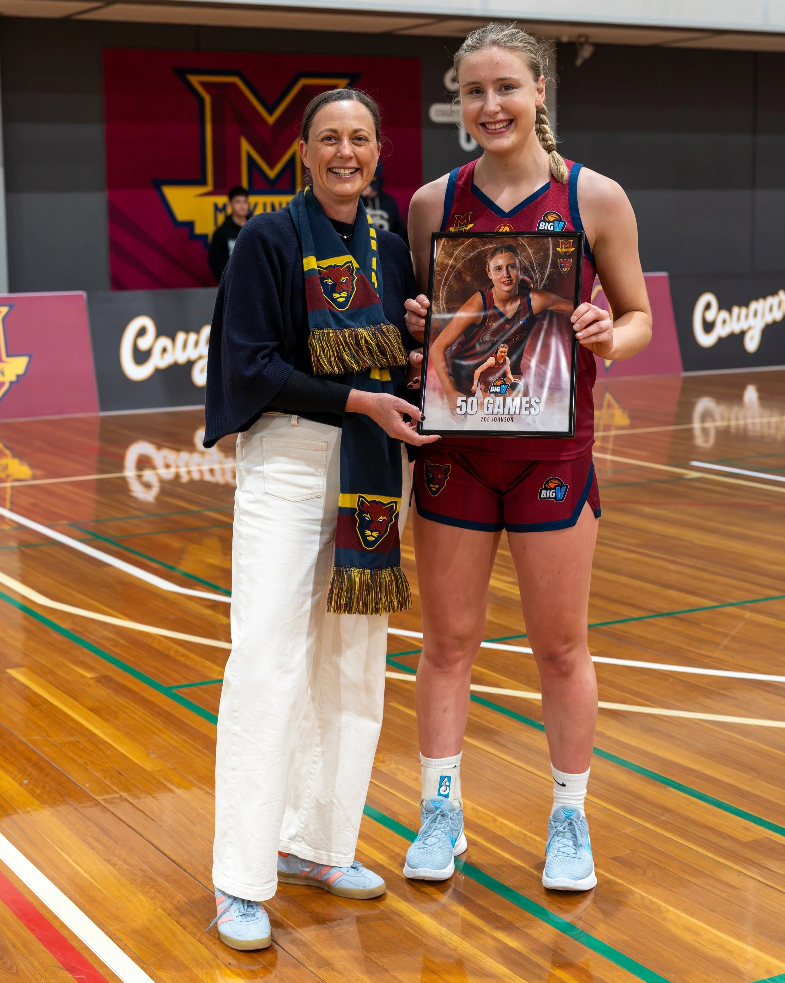 👏 Congratulations to Zoe Johnson on reaching the 5️⃣0️⃣ game milestone in Big V!

#CougarPride 🐾