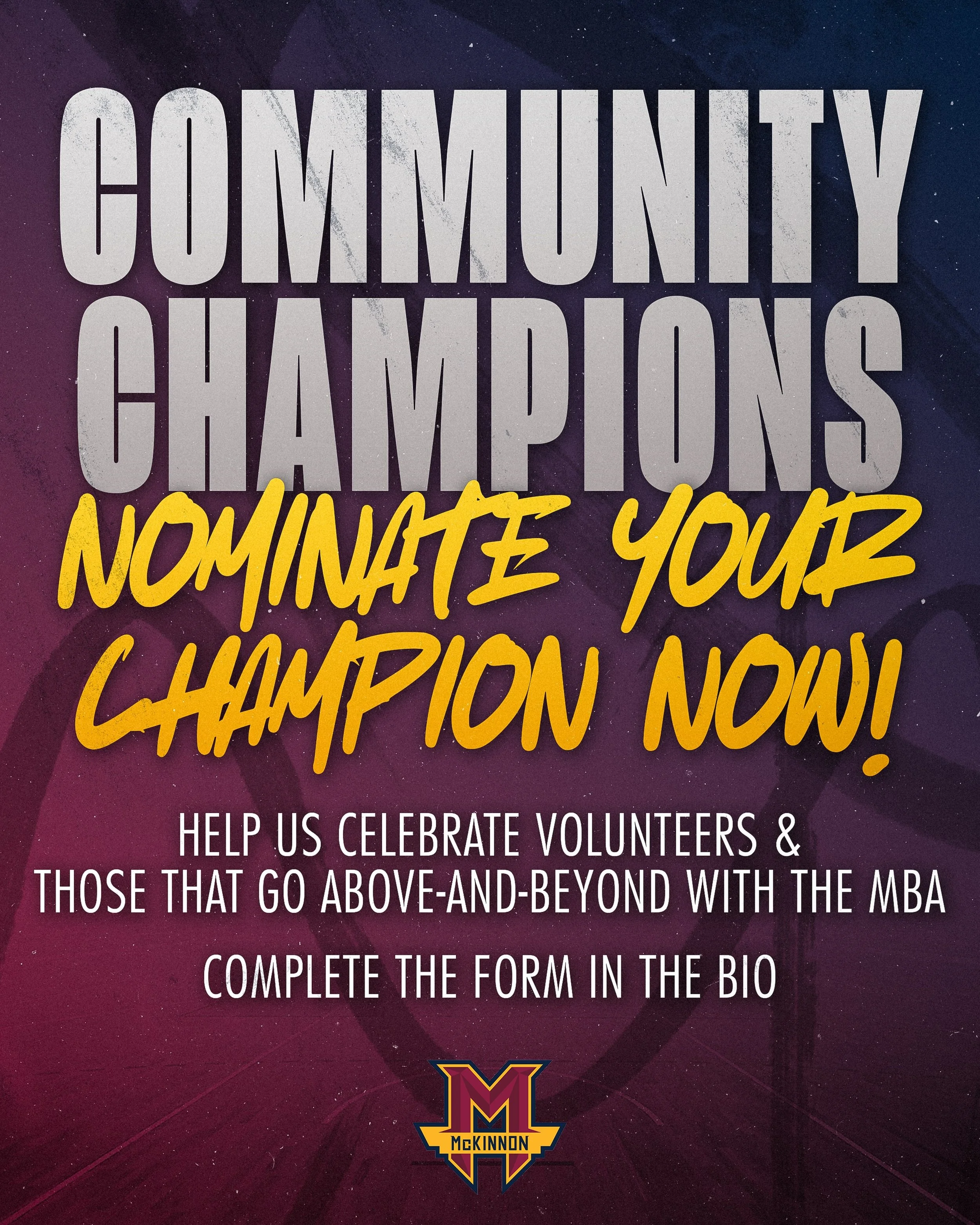 👏 Introducing MBA Community Champions! Throughout the Summer 2026/27 season, MBA will celebrate the coaches, team managers, referees, volunteers and people behind the scenes who go above and beyond across the McKinnon Basketball community.

Know som
