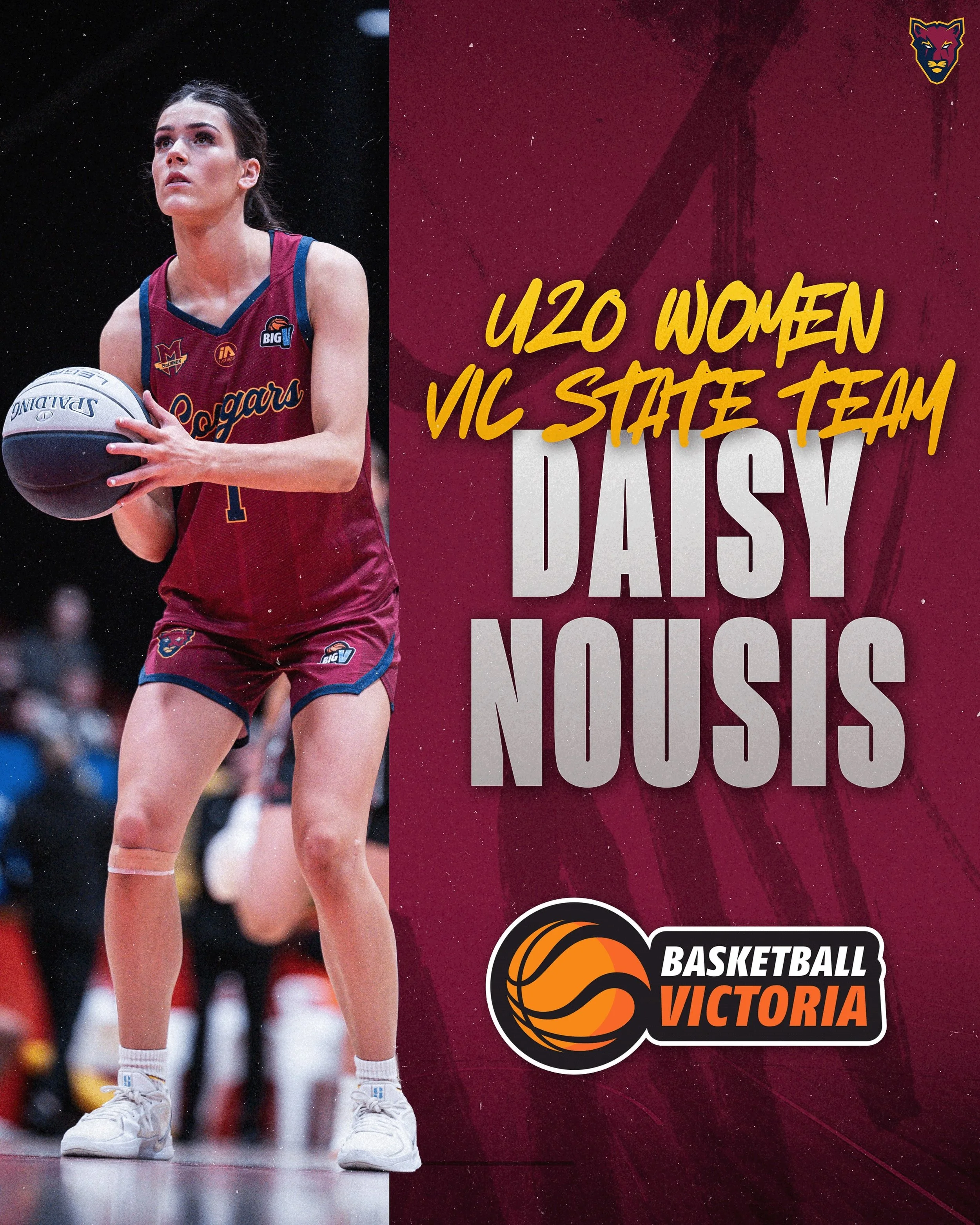 Congratulations to McKinnon Cougars&rsquo; Junior and Youth Women&rsquo;s player Daisy Nousis on her selection to represent Victoria at the 2027 U20 National Championships! 👏