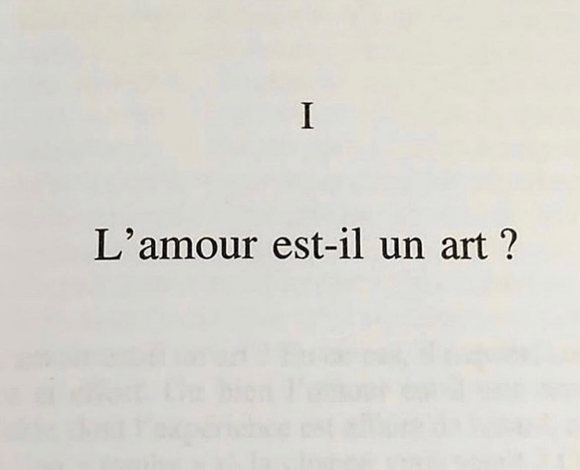 L&rsquo;amour est-il un art?