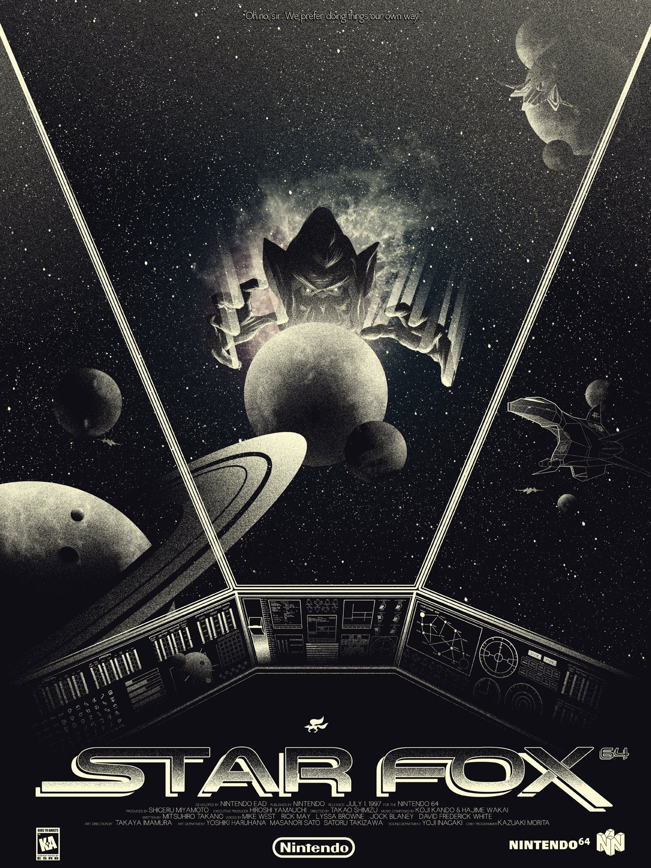 Star Fox 64 - Space Battle Poster Poster Print - Item # VARPYRPAS0748 -  Posterazzi