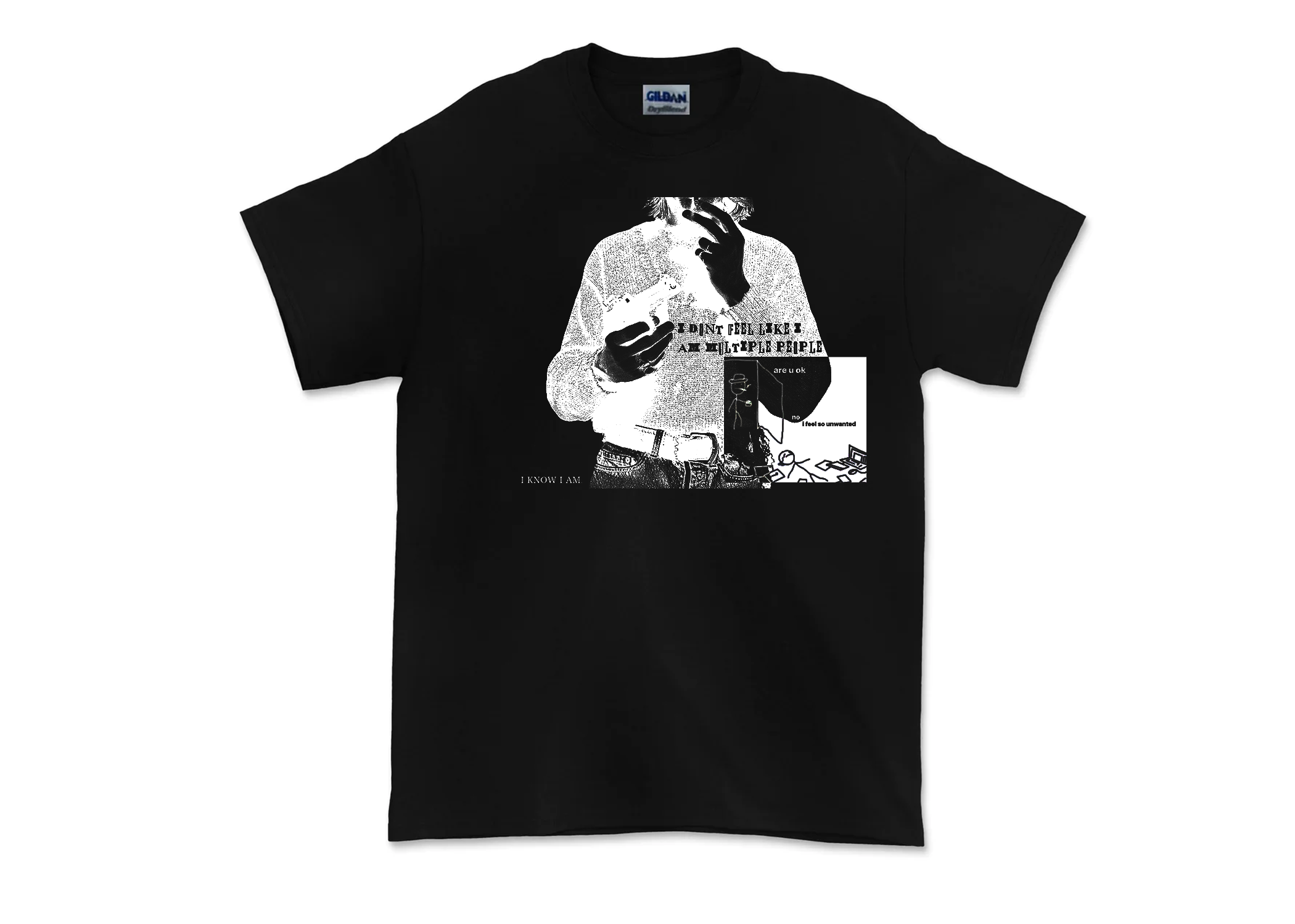 Multiple People Black T-Shirt