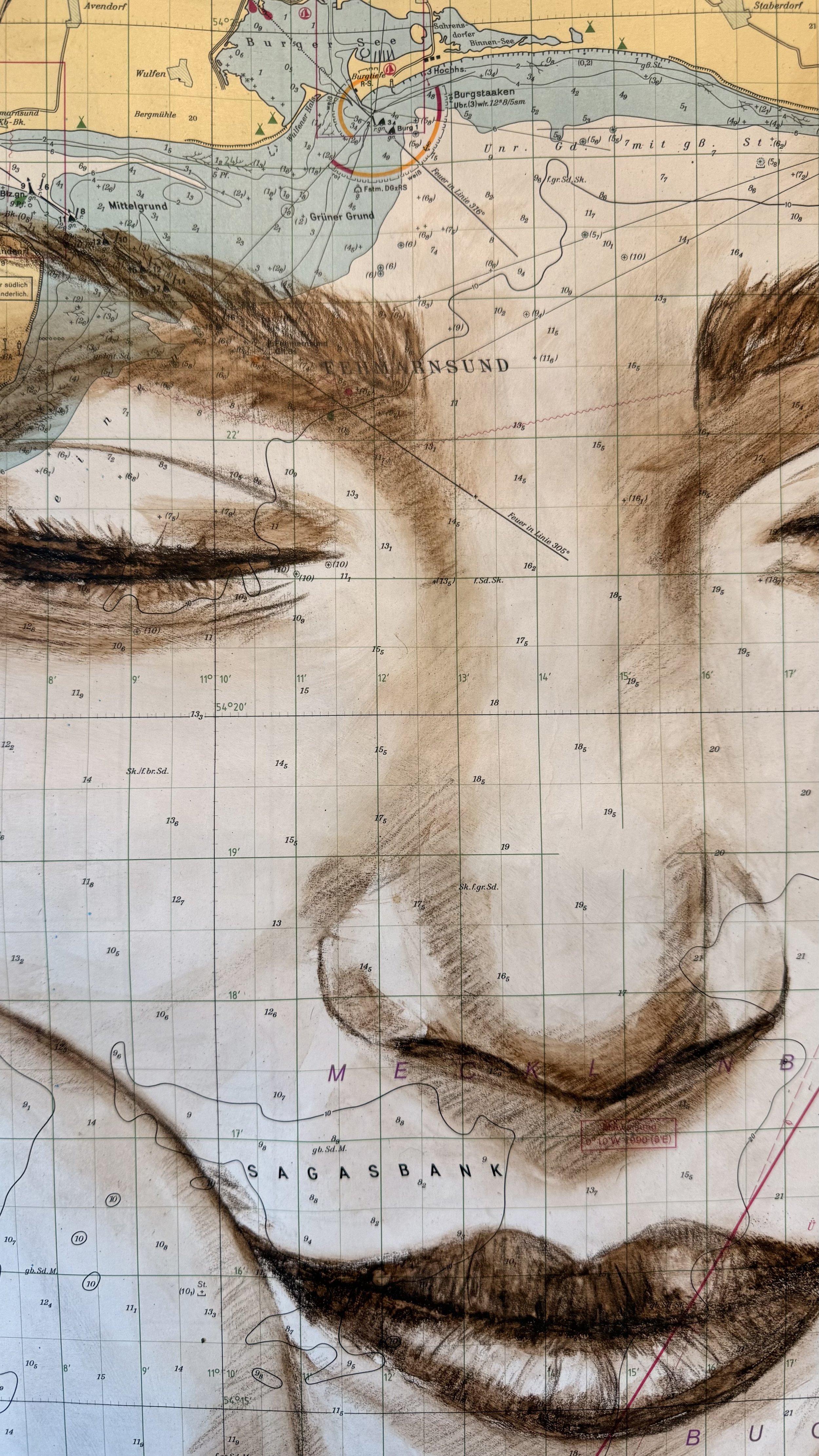 Daydream-Detail-Portrait Frau auf Seekarte-Cordula Heimburg.jpeg