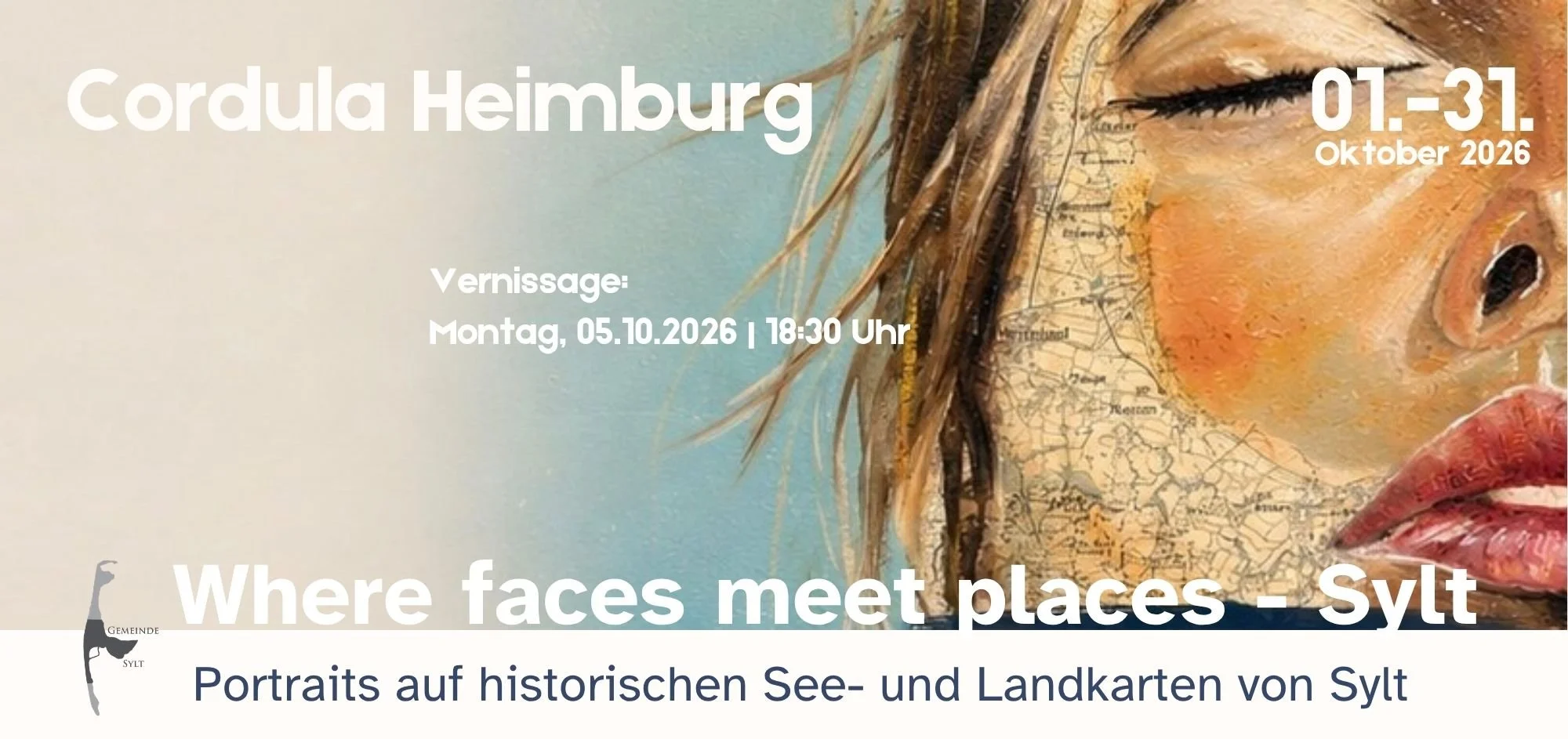 historische Karte von Sylt für Ausstellung von Cordula Heimburg auf Sylt