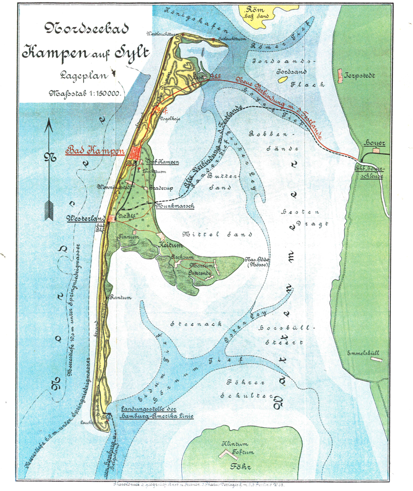 historische Karte von Sylt für Ausstellung von Cordula Heimburg auf Sylt