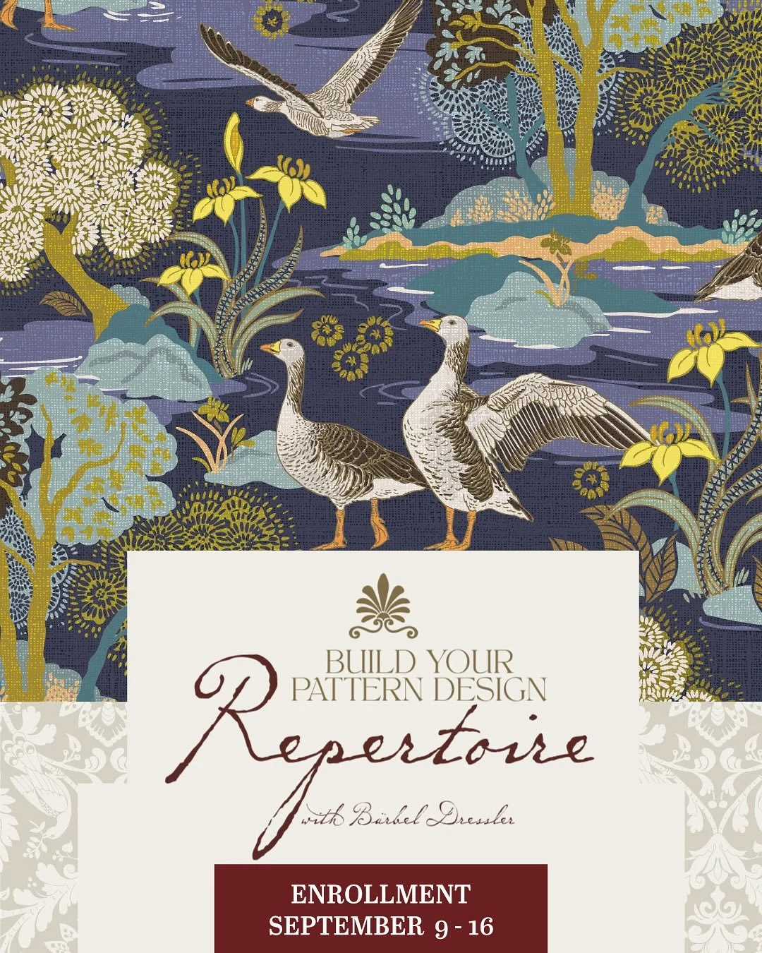 Comment REPEAT and I&rsquo;ll send you a link to your DM&rsquo;s or you can enroll via the link in my profile
If you&rsquo;re looking to take your surface pattern design skills to the next level I have a great tip for you: The Repertoire course - a 1