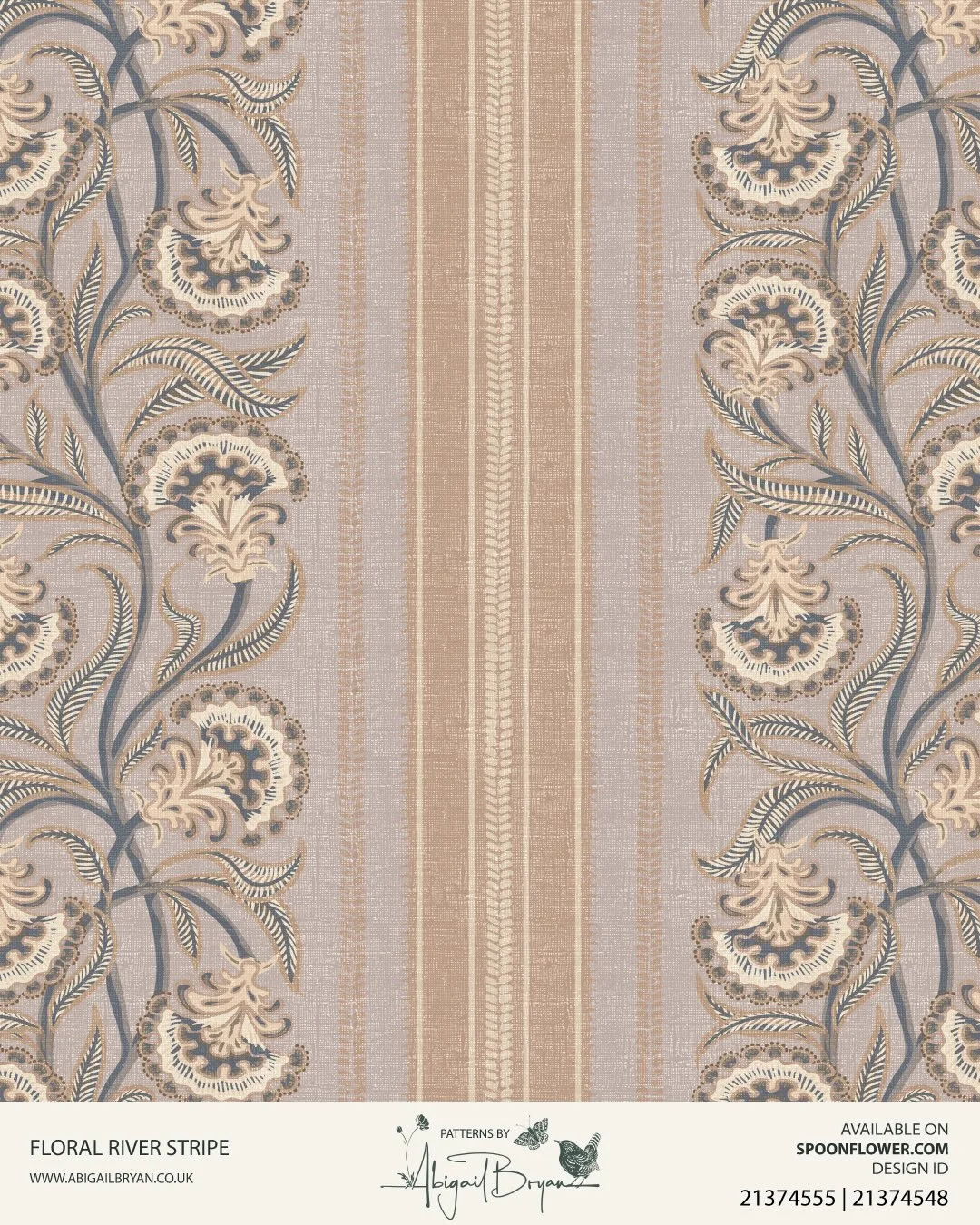I&rsquo;ve just turned my Vintage Floral River pattern into a stripe! In warm naturals and with some vintage chic, now available with  Spoonflower🤎

#craftrevivalstyle #artsandcraftsstyle #vintagewallpaper #floralstripes #stripewallpaper