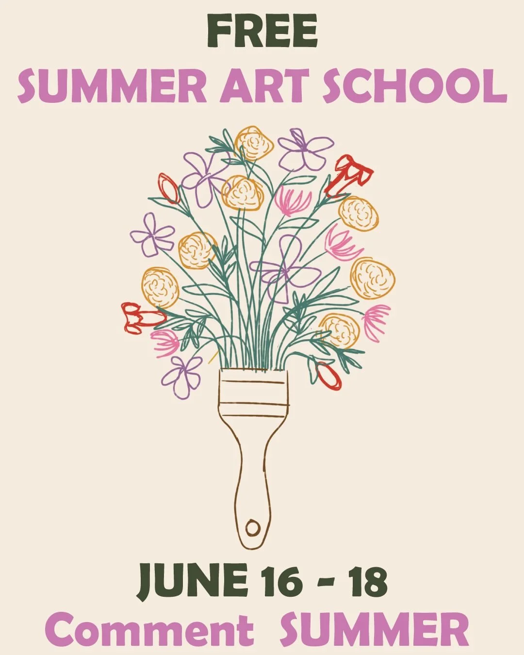 COMMENT SUMMER and I will send you your FREE course sign-up link to your DM&rsquo;s
This free 3-day live event will teach you to plan, draw, and sell one piece of art so you can stop sitting on a gallery full of work and start making real products &n