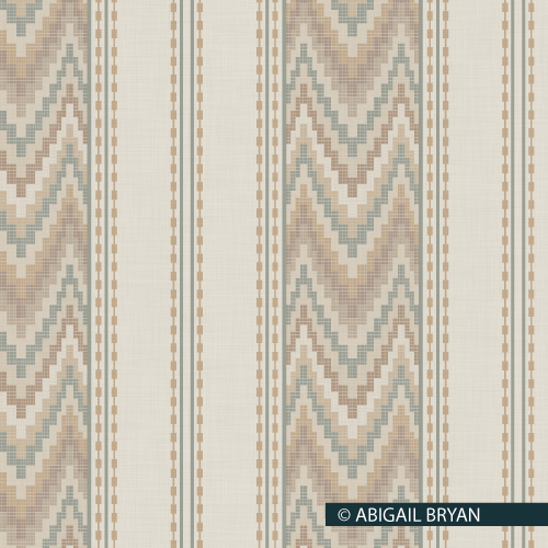 Flame Stitch Stripe by Abigail Bryan