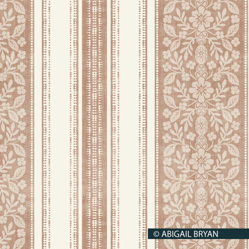 Eloise Vintage Floral Stripe by Abigail Bryan
